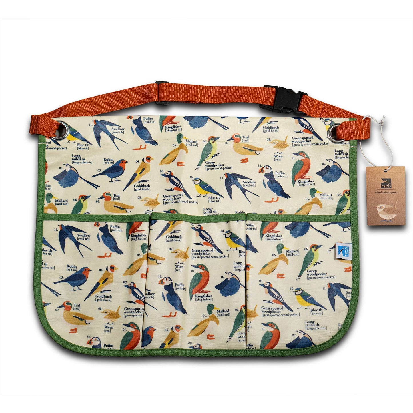 Recycled Cotton Belt Apron British Birds