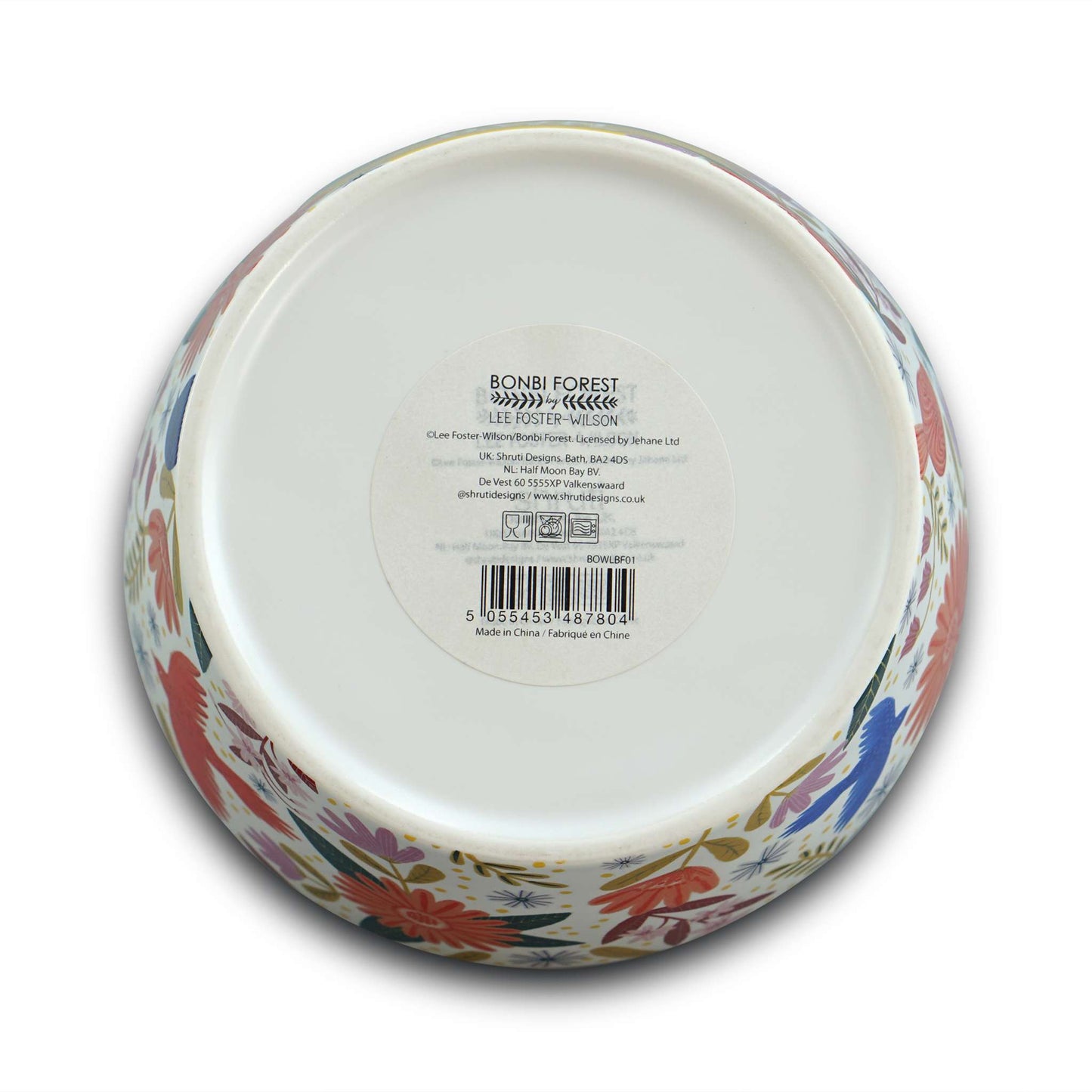 Ceramic Bowl Floral Flowers Positive Sing Your Own Song