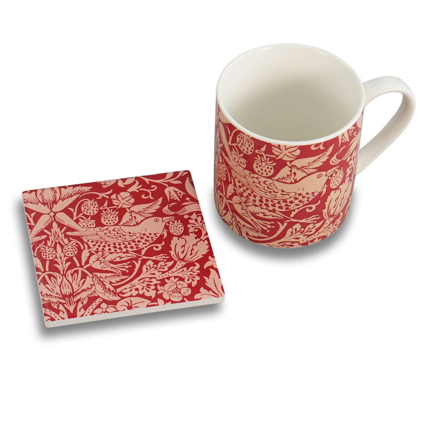 William Morris Coasters – Raspberry