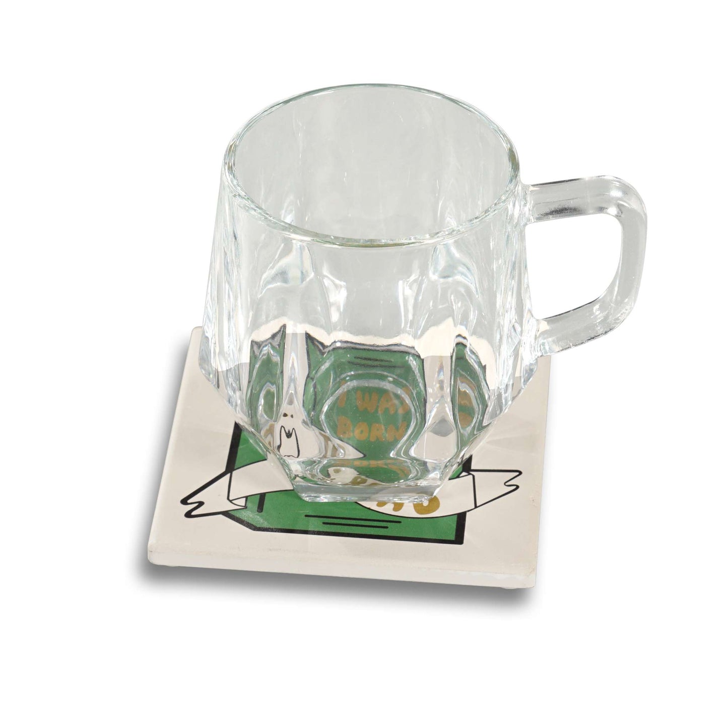 Ceramic Square Coaster – Born to Read
