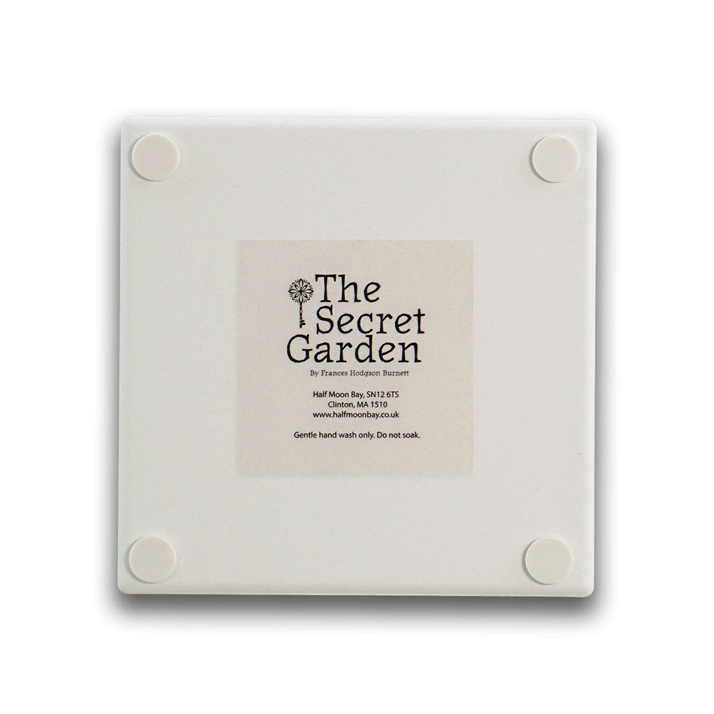 Secret Garden Ceramic Coaster – Cream Floral Gift