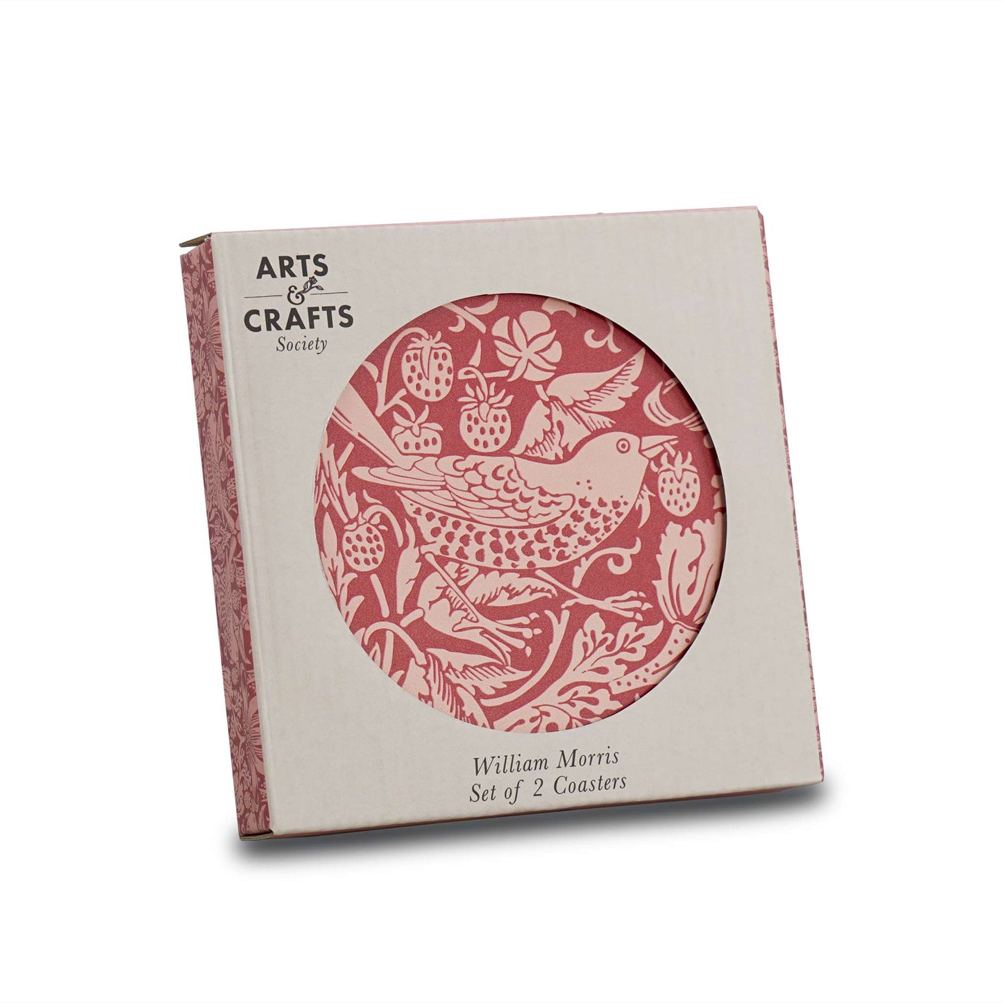 William Morris Coasters – Raspberry
