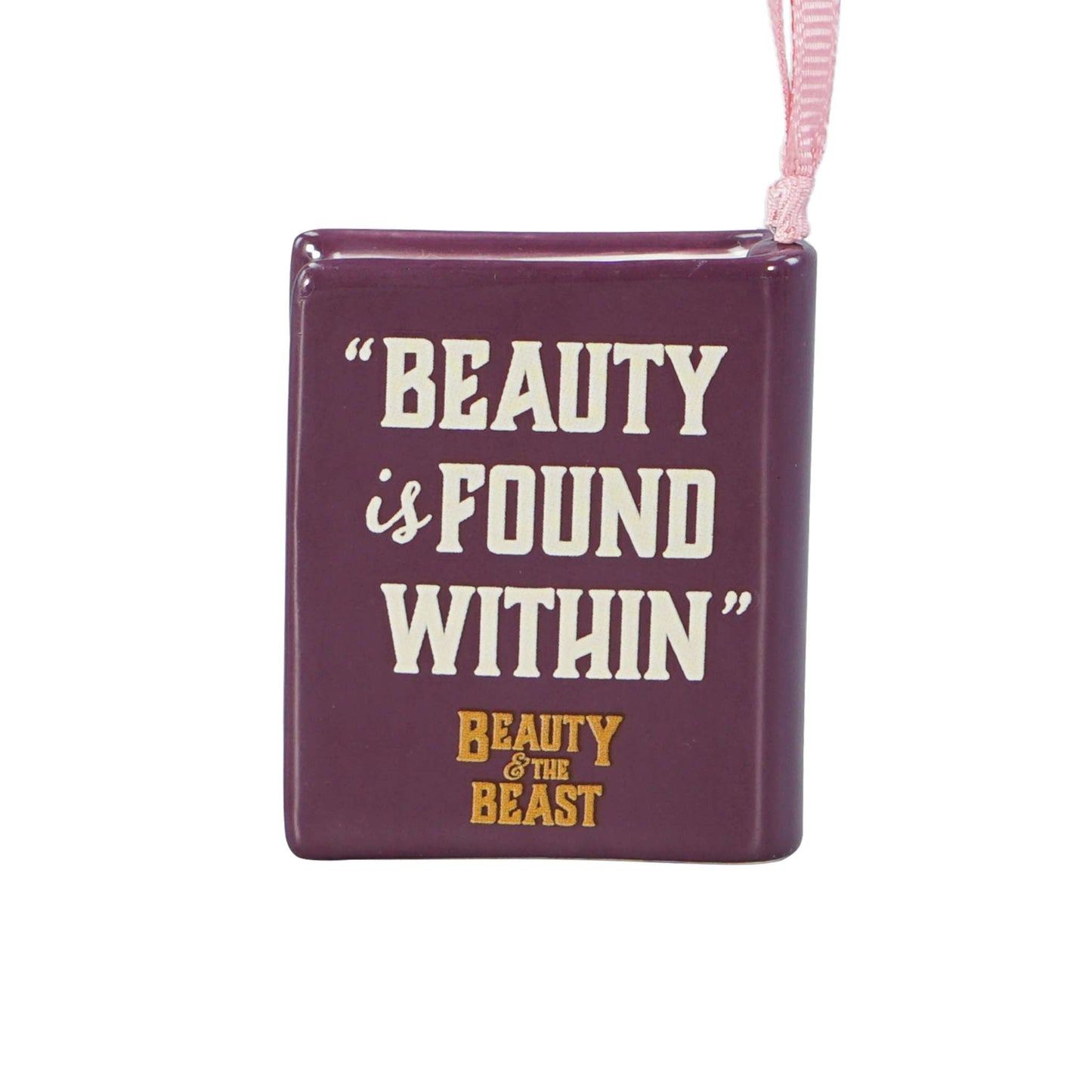 Beauty & The Beast Book Shaped Ceramic Hanging Decoration
