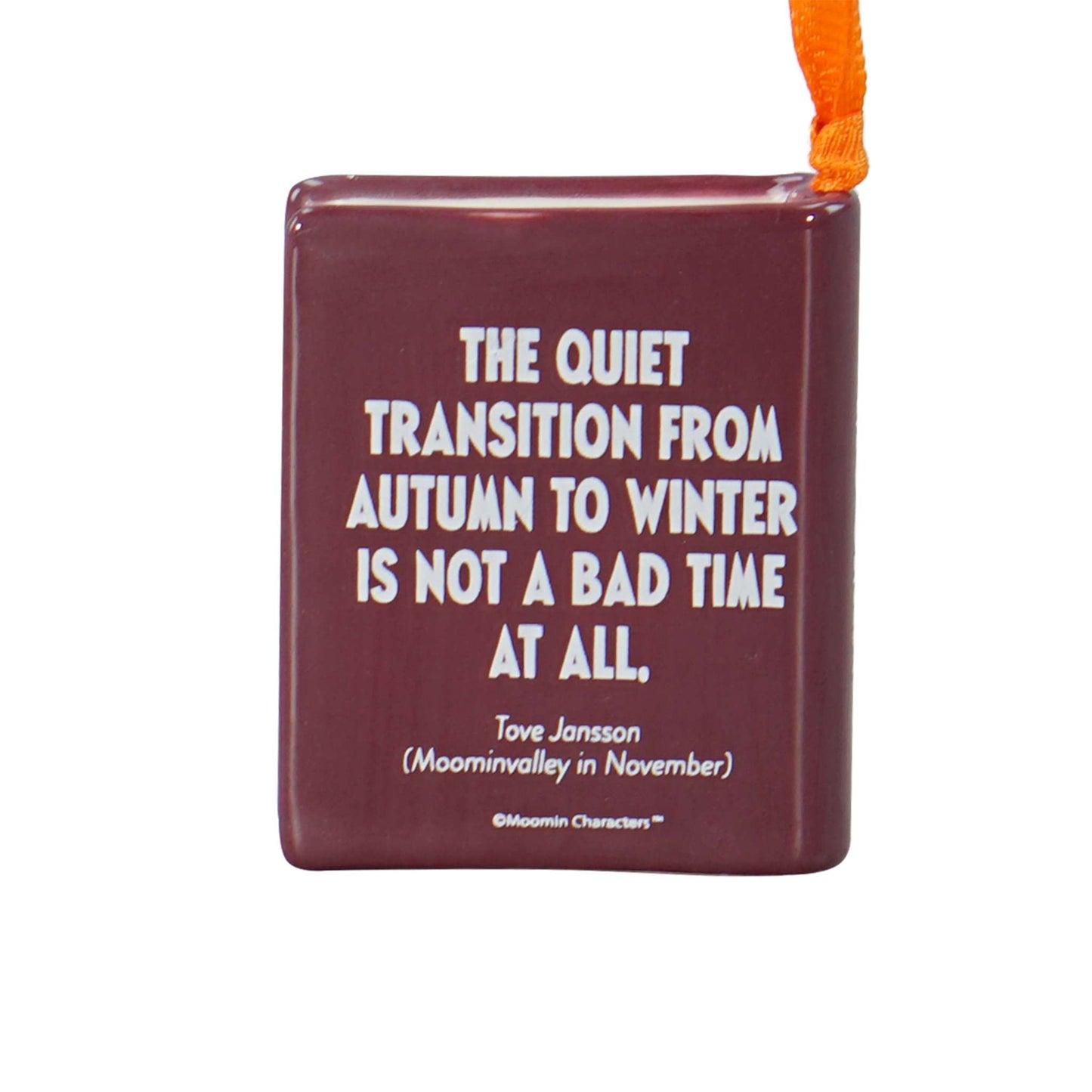 Moomin First Snow Book Shaped Ceramic Hanging Decoration