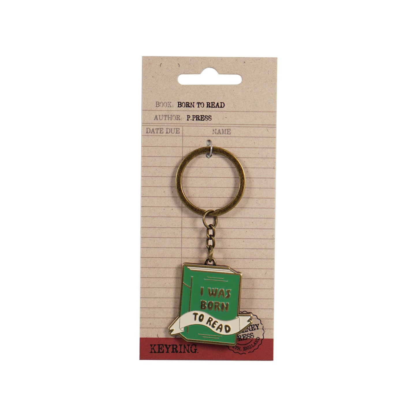 Metal Keyring – Born to Read
