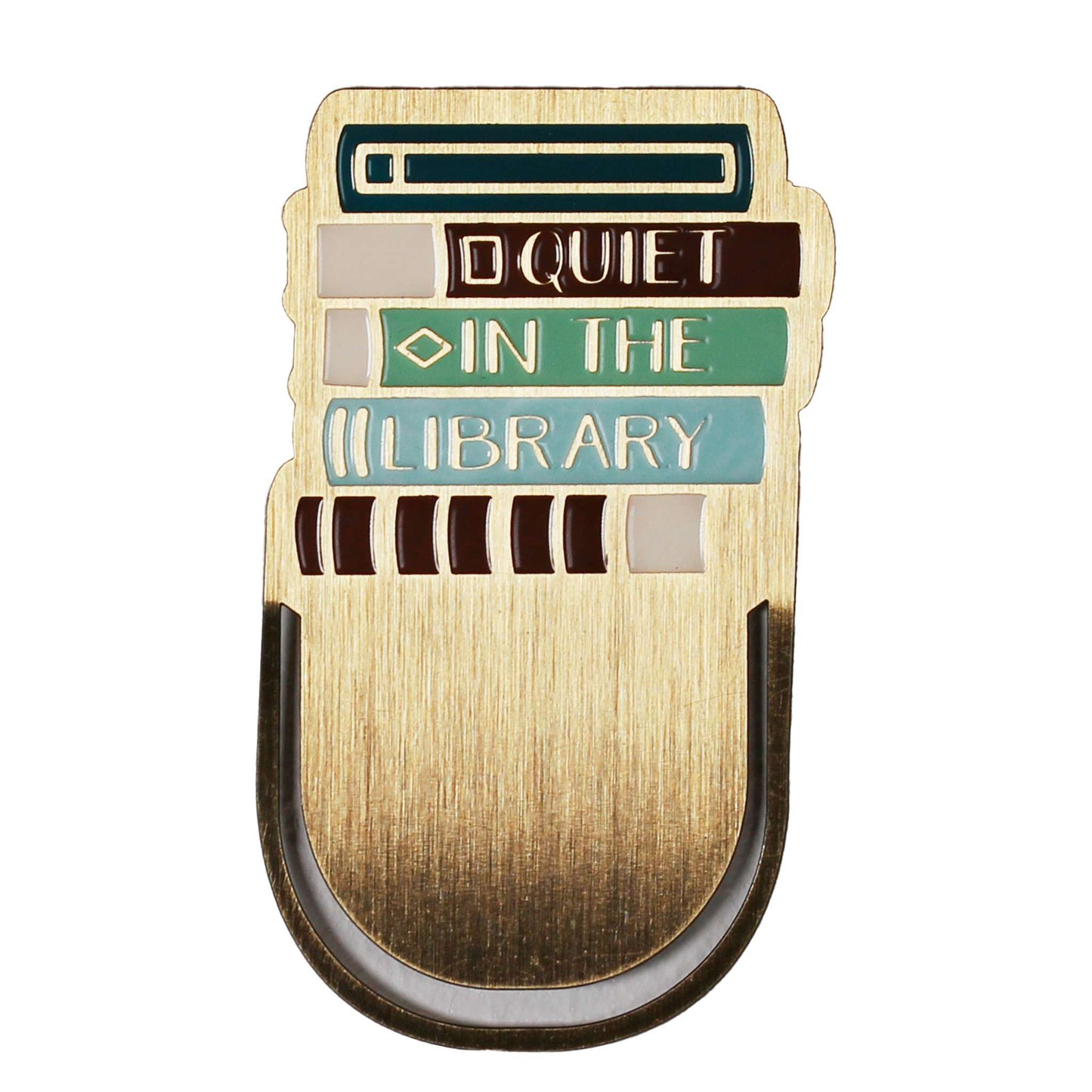 Metal Bookmark – Quiet in the Library