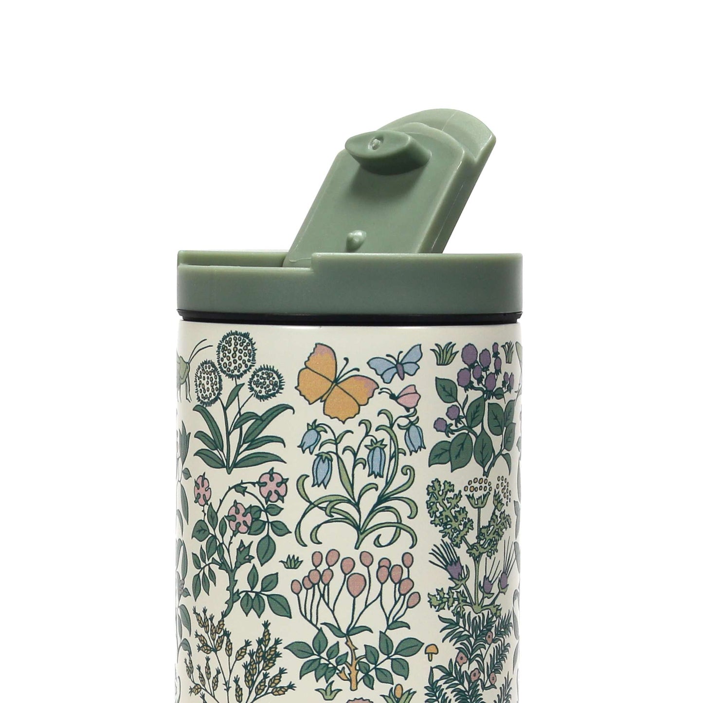 Vintage Botanical Travel Tumbler – Floral Birds &