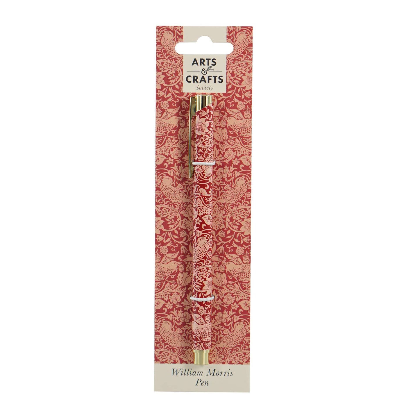 William Morris Pen - Strawberry Thief Raspberry