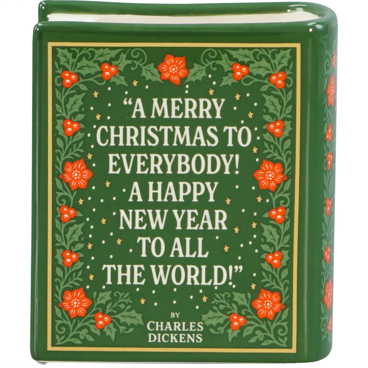 Small Book Pot Ceramic (3.9") - A Christmas Carol
