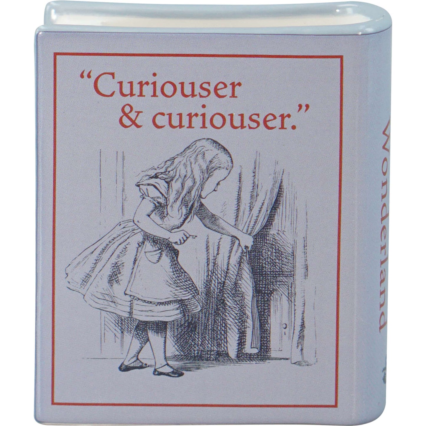 Small Book Pot Ceramic(3.9")-Alice's Adventures in Wonderld