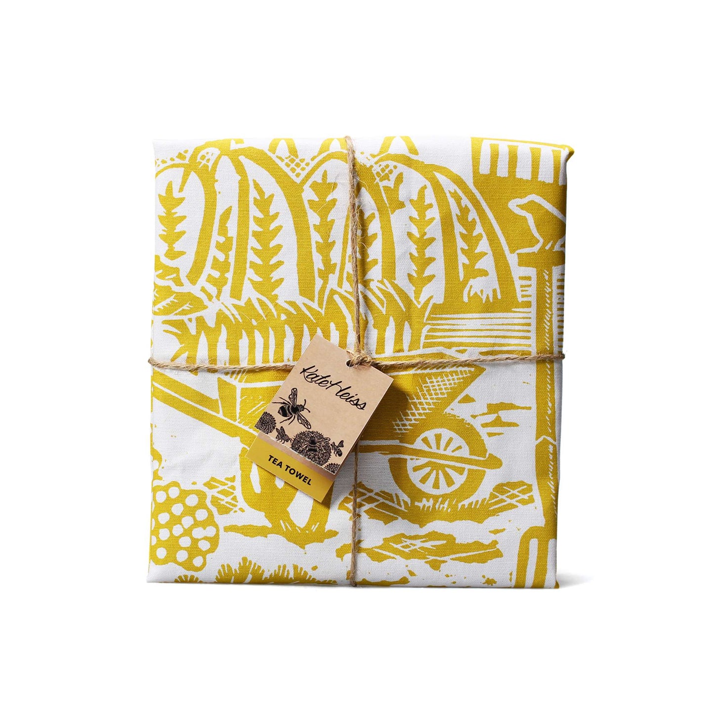 Vegetable Garden Yellow Tea Towel