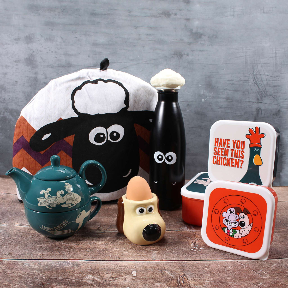 Shaun the Sheep 3D Metal Water Bottle - Wallace & Gromit