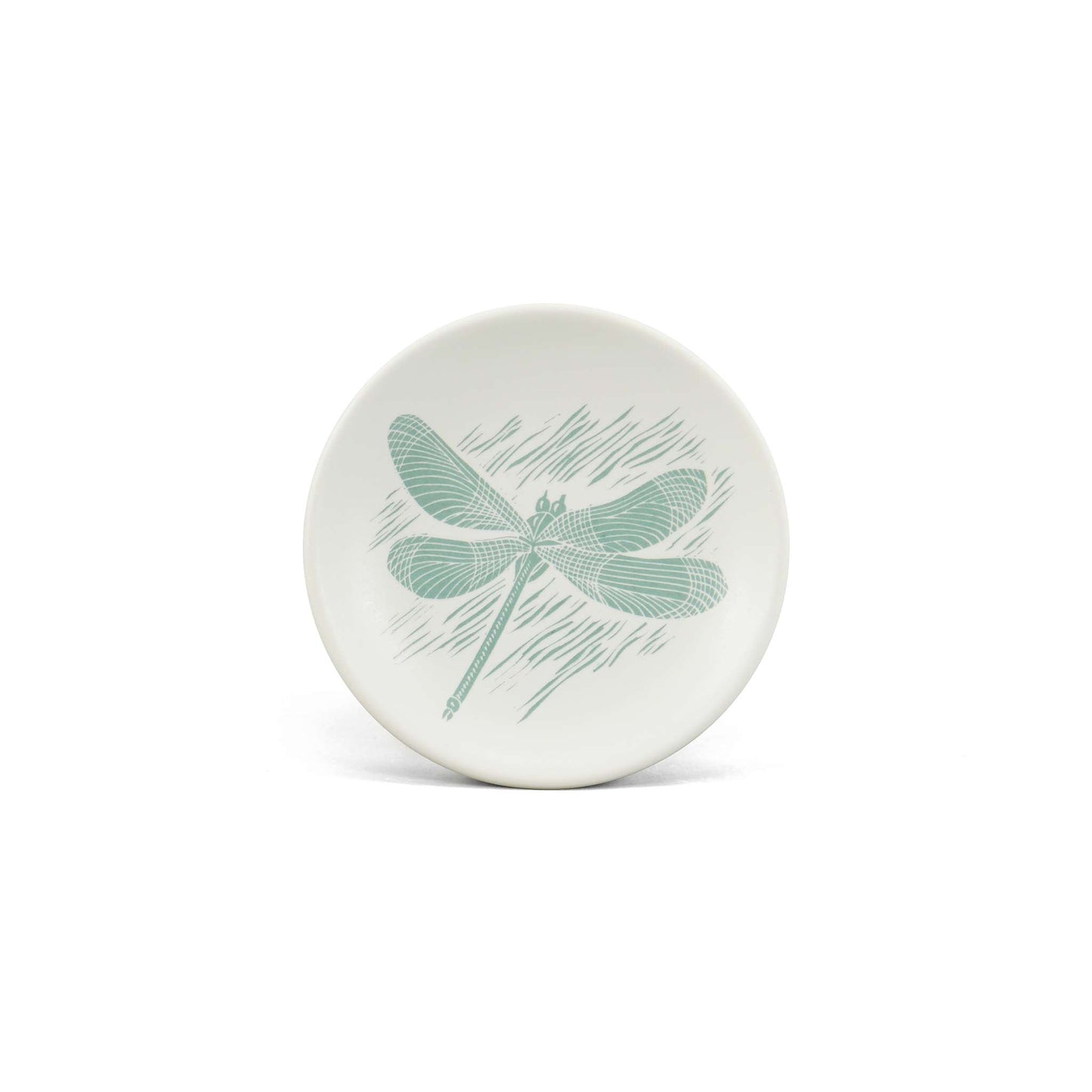 Trinket Key Ring Dish Dragonfly Blue