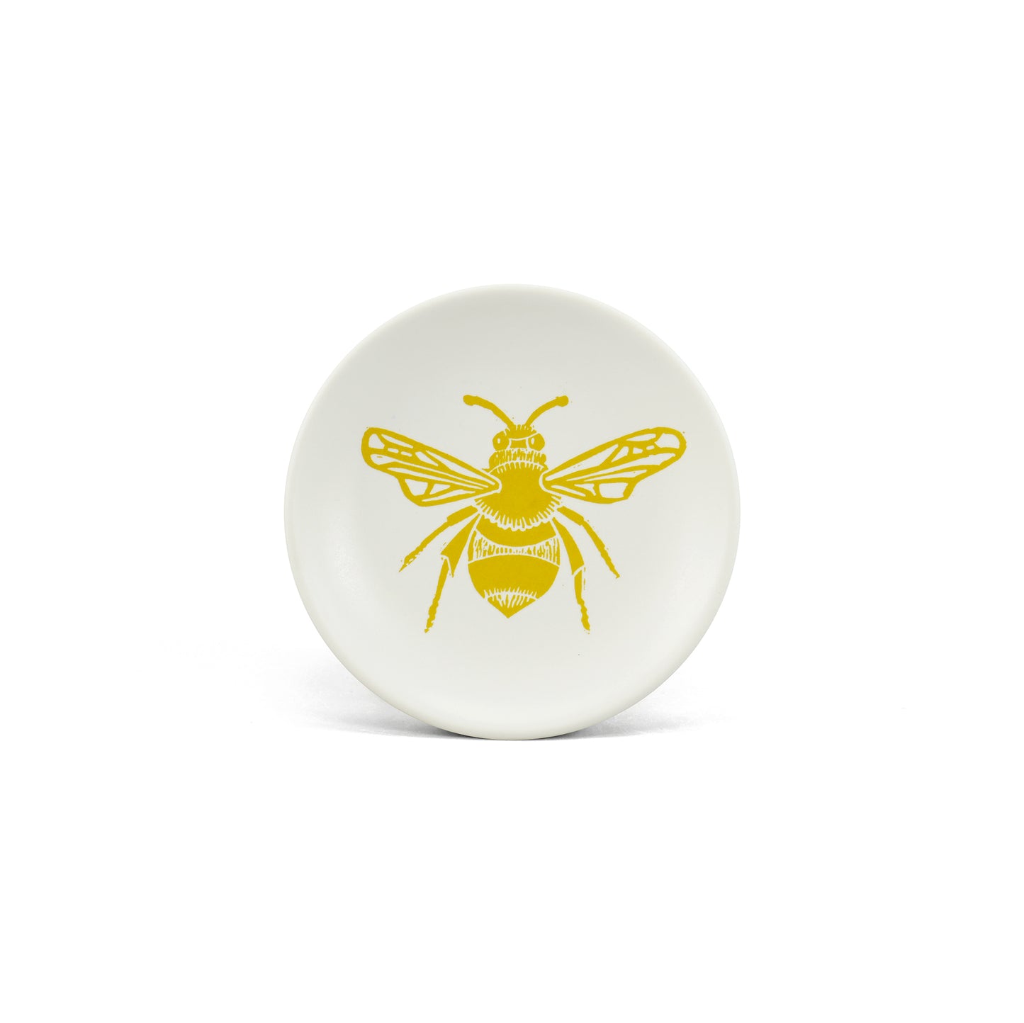 Trinket Key Ring Dish Bee Honey Mustard Yellow