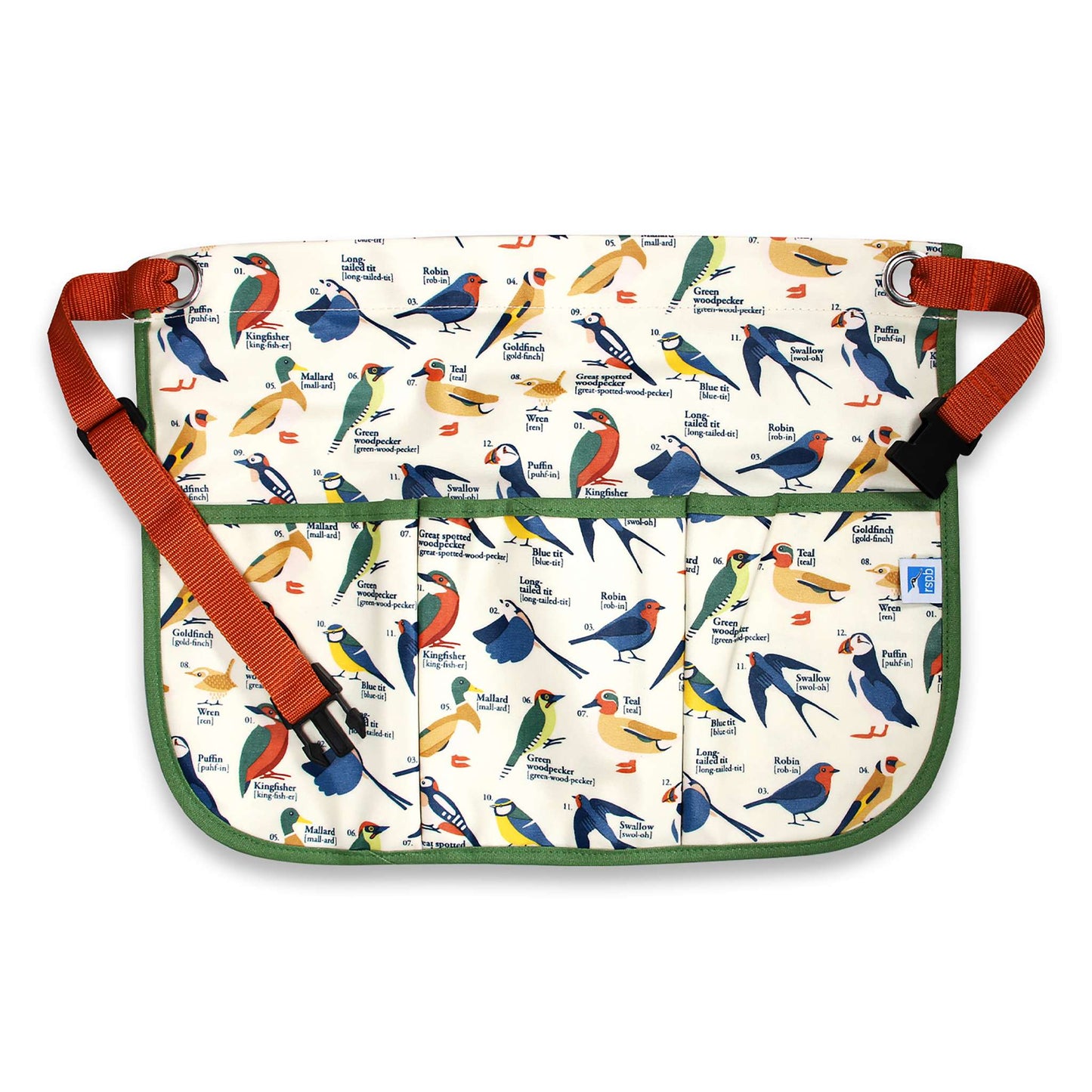 Recycled Cotton Belt Apron British Birds