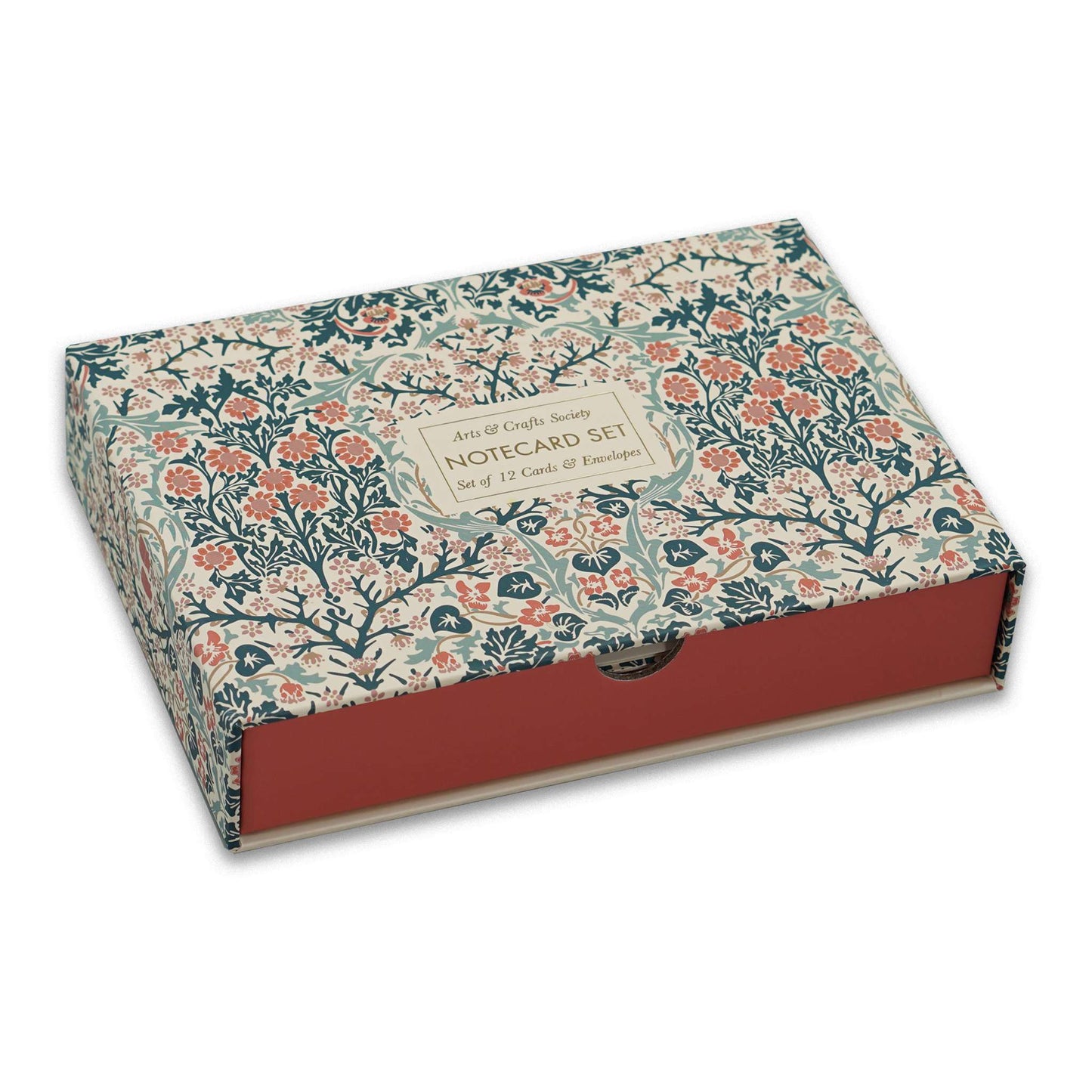 Vintage Floral Note Card Set - 12 Cards & Envelopes