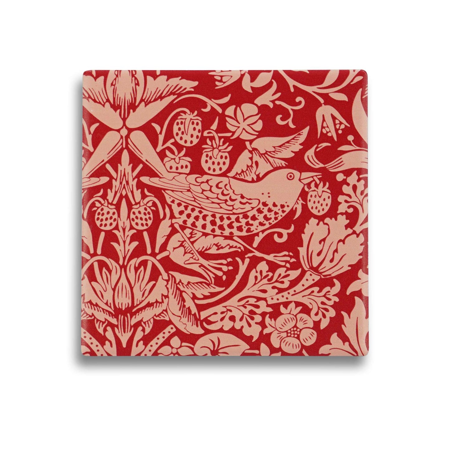 William Morris Coasters – Raspberry