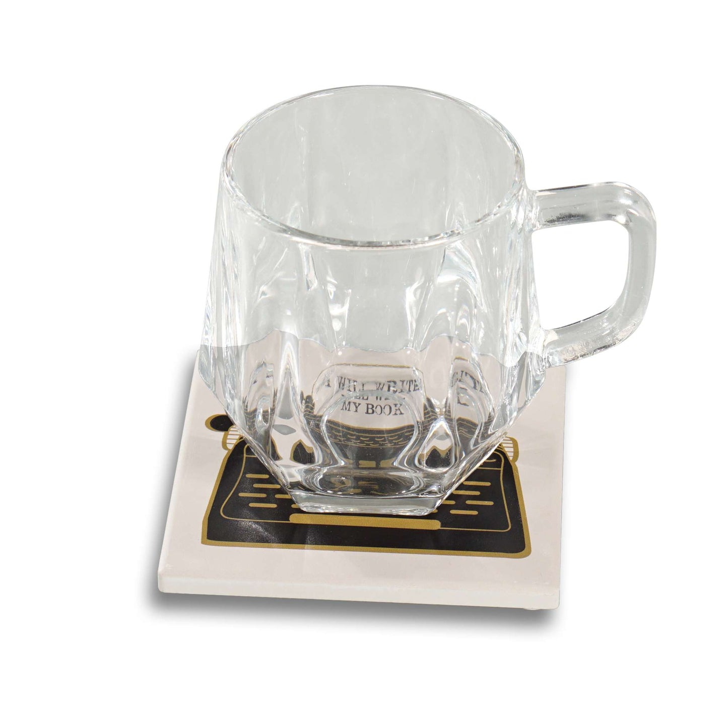 Ceramic Square Coaster – I Will Write My Book