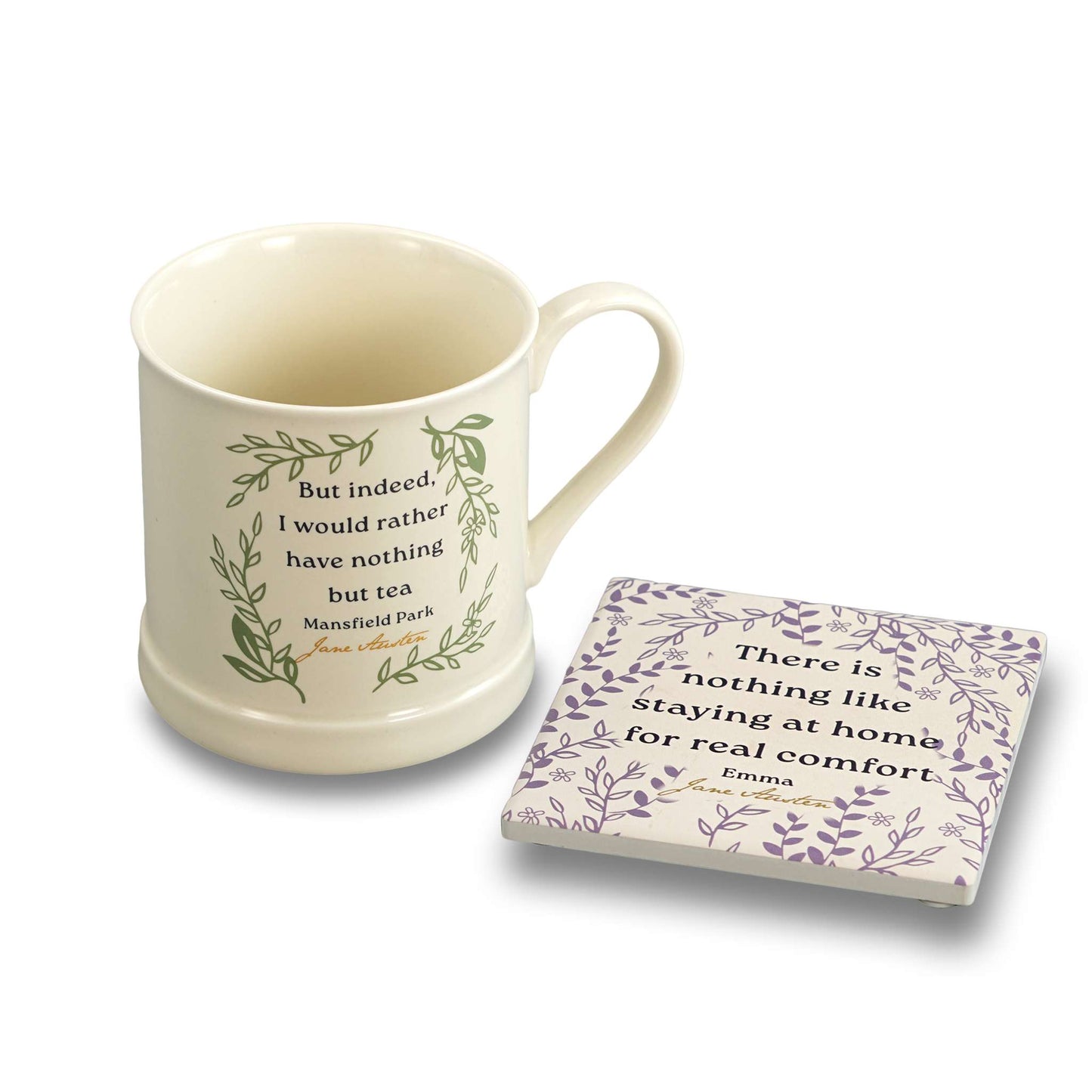 Jane Austen Emma Square Ceramic Coaster