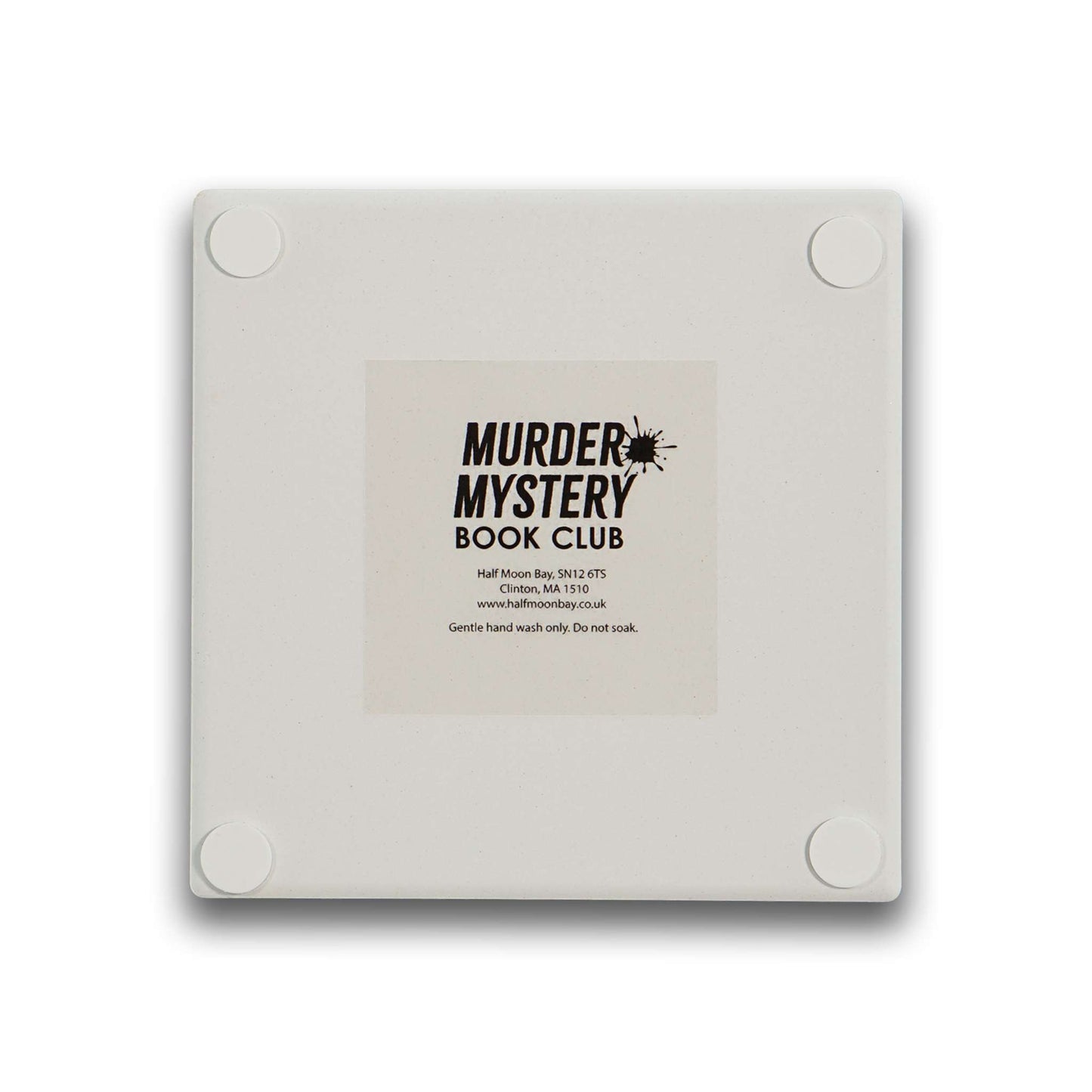 Ceramic Square Coaster - Murder Mystery Book Club (Coffee)