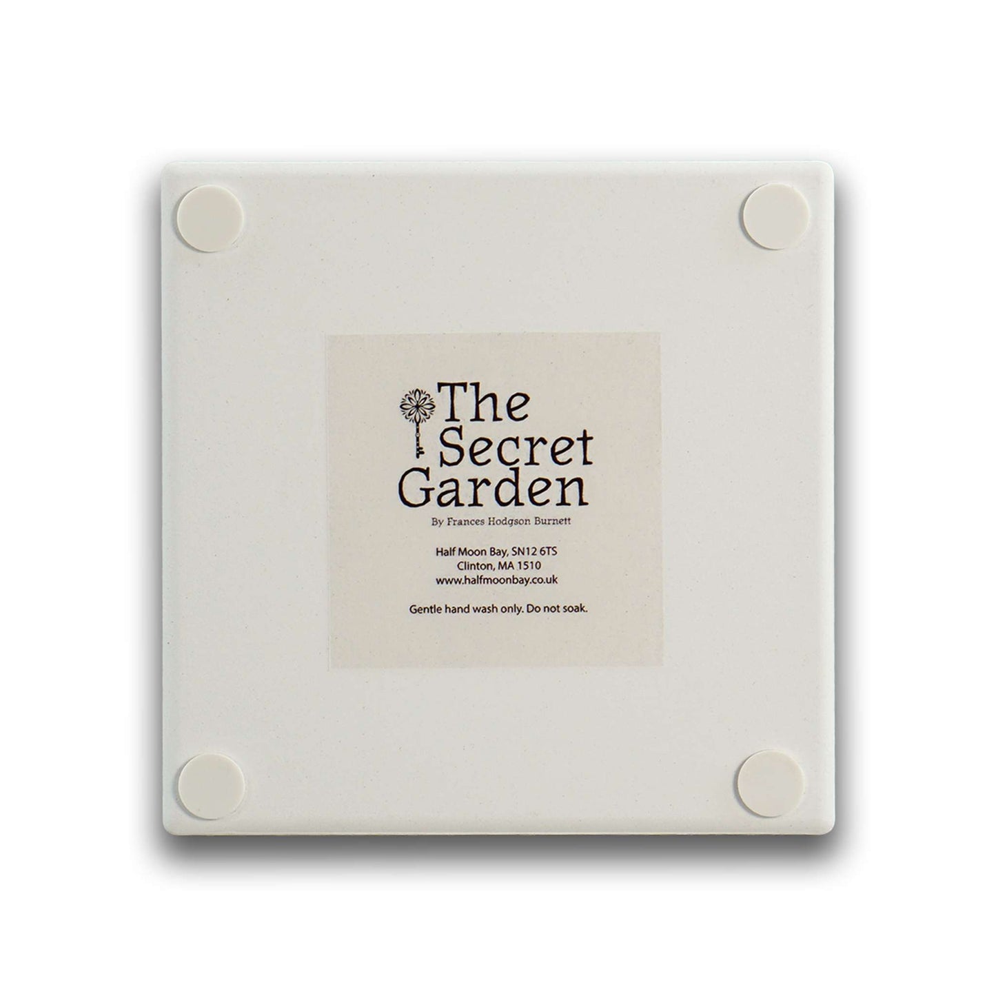 Secret Garden Ceramic Coaster – Green Floral Gift
