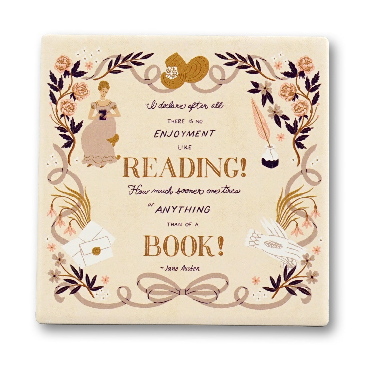 Jane Austen Pride and Prejudice Ceramic Coaster