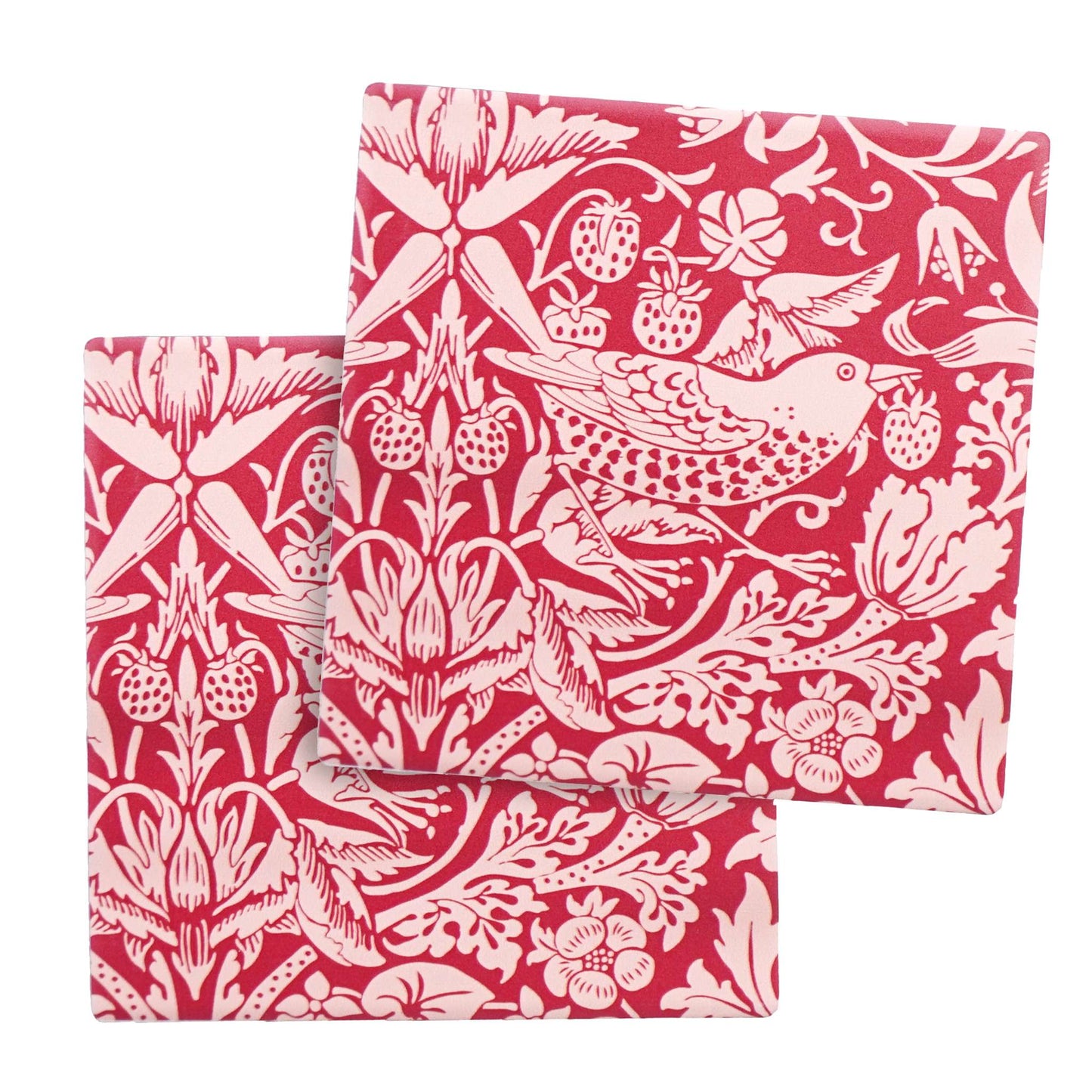 William Morris Coasters – Raspberry