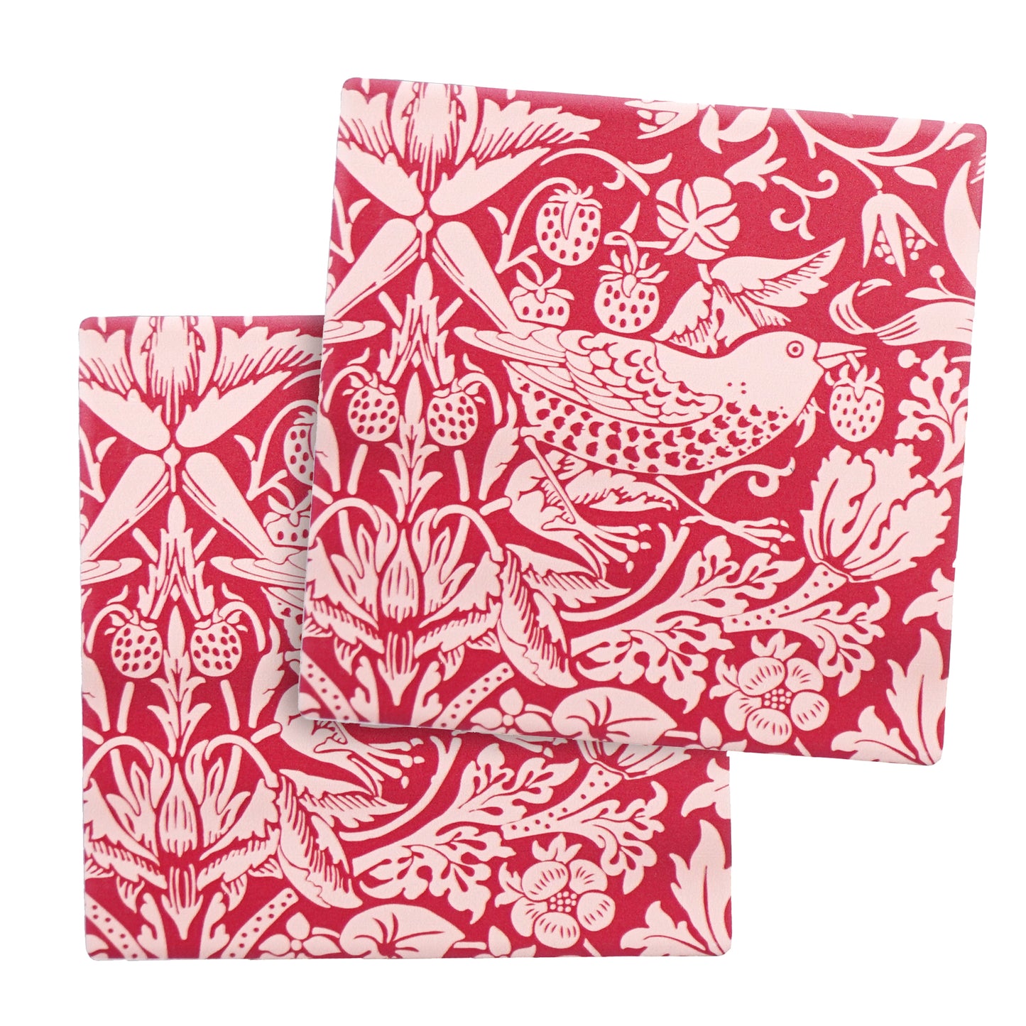 William Morris Coasters – Raspberry