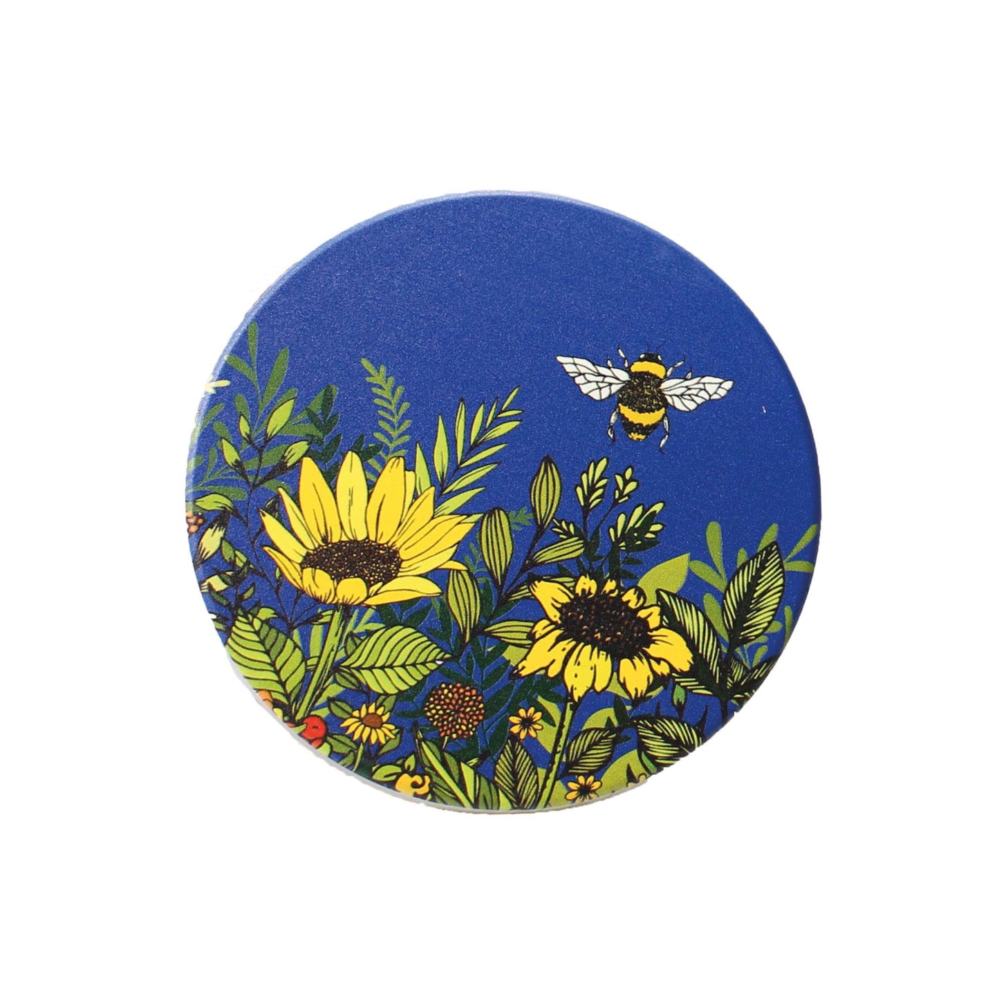 Ceramic Coasters Sunflower Bee Butterfly Flowers Floral