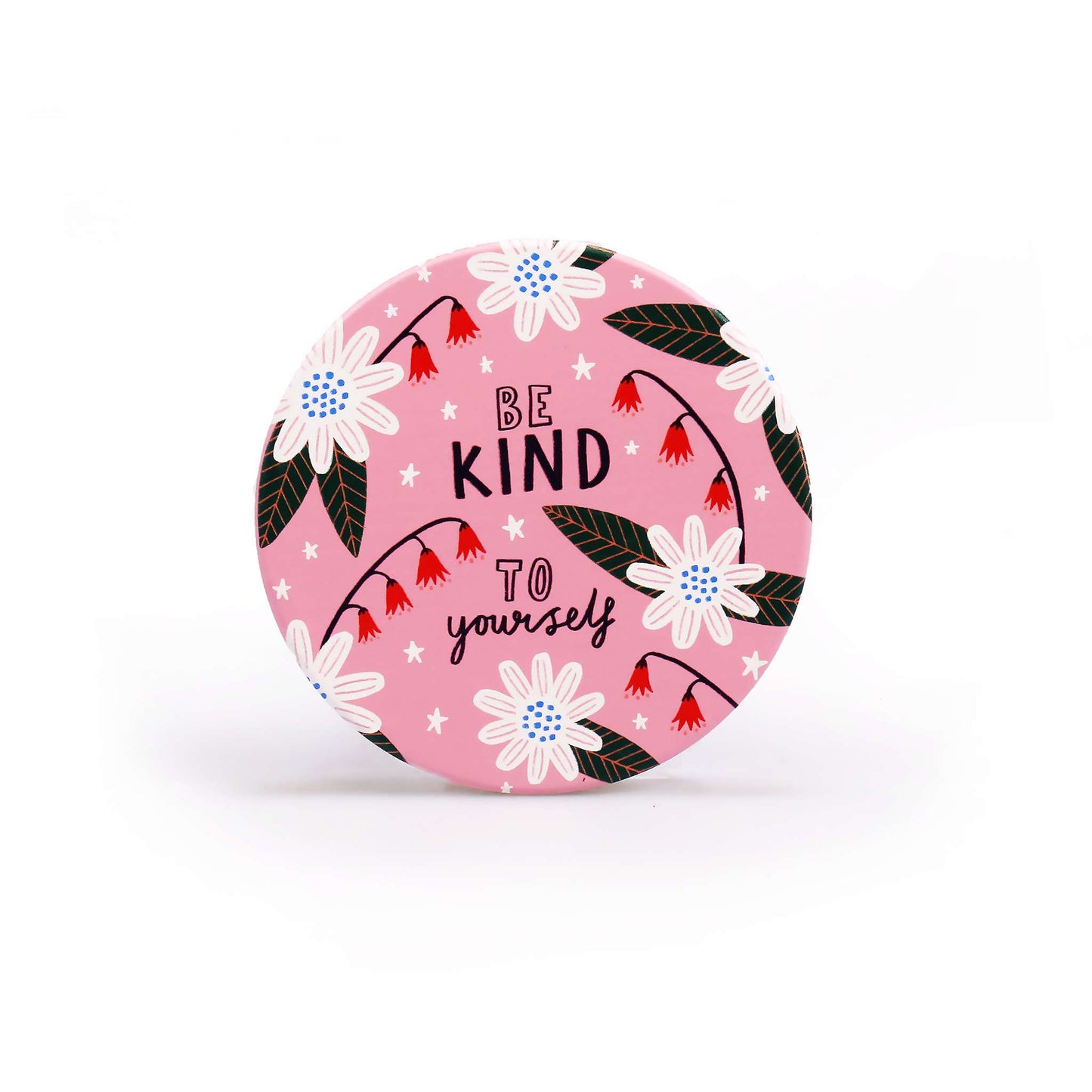 Ceramic Coasters Floral Pattern Positive Uplifting message