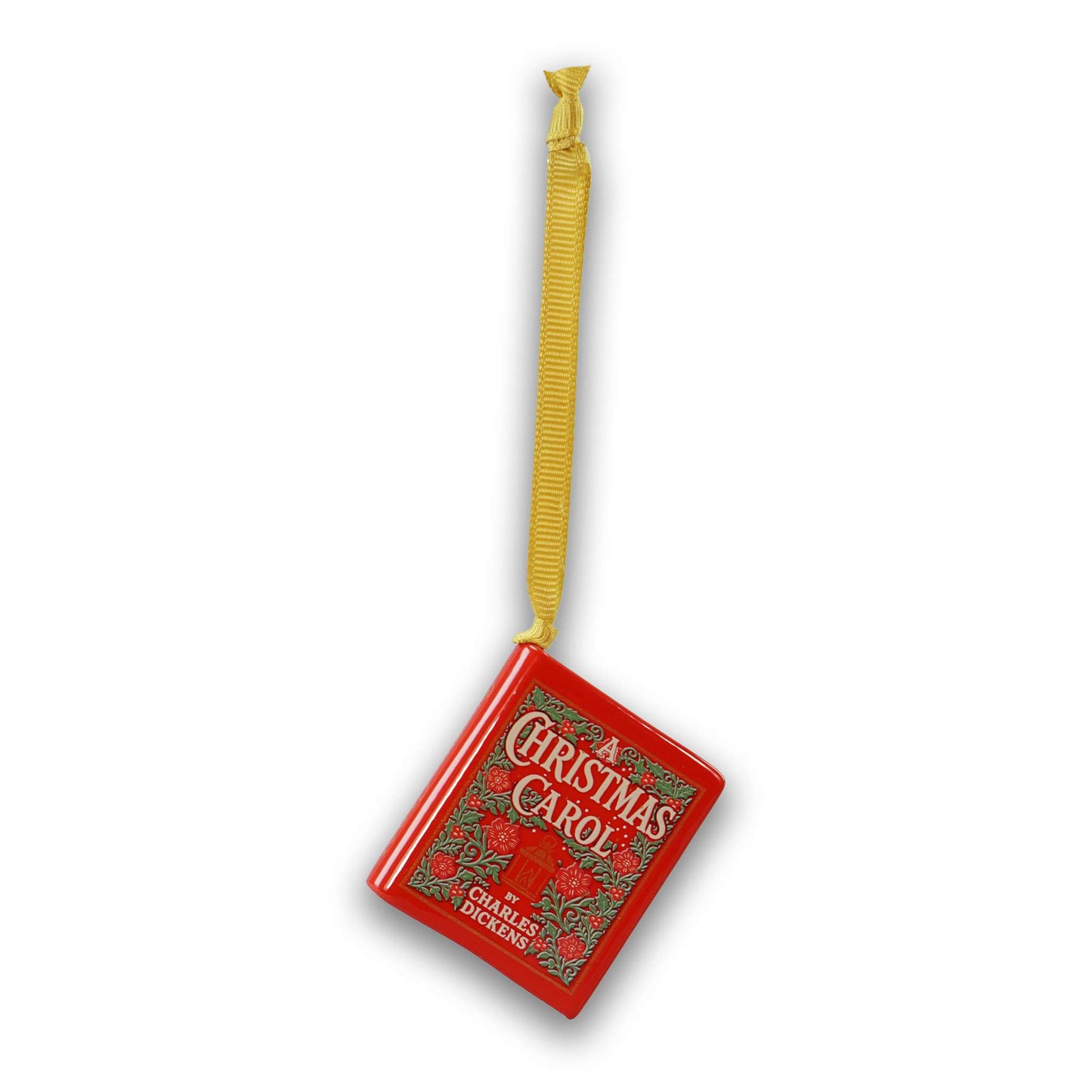 Charles Dickens A Christmas Carol Book Shaped Ceramic Hanging Decoration
