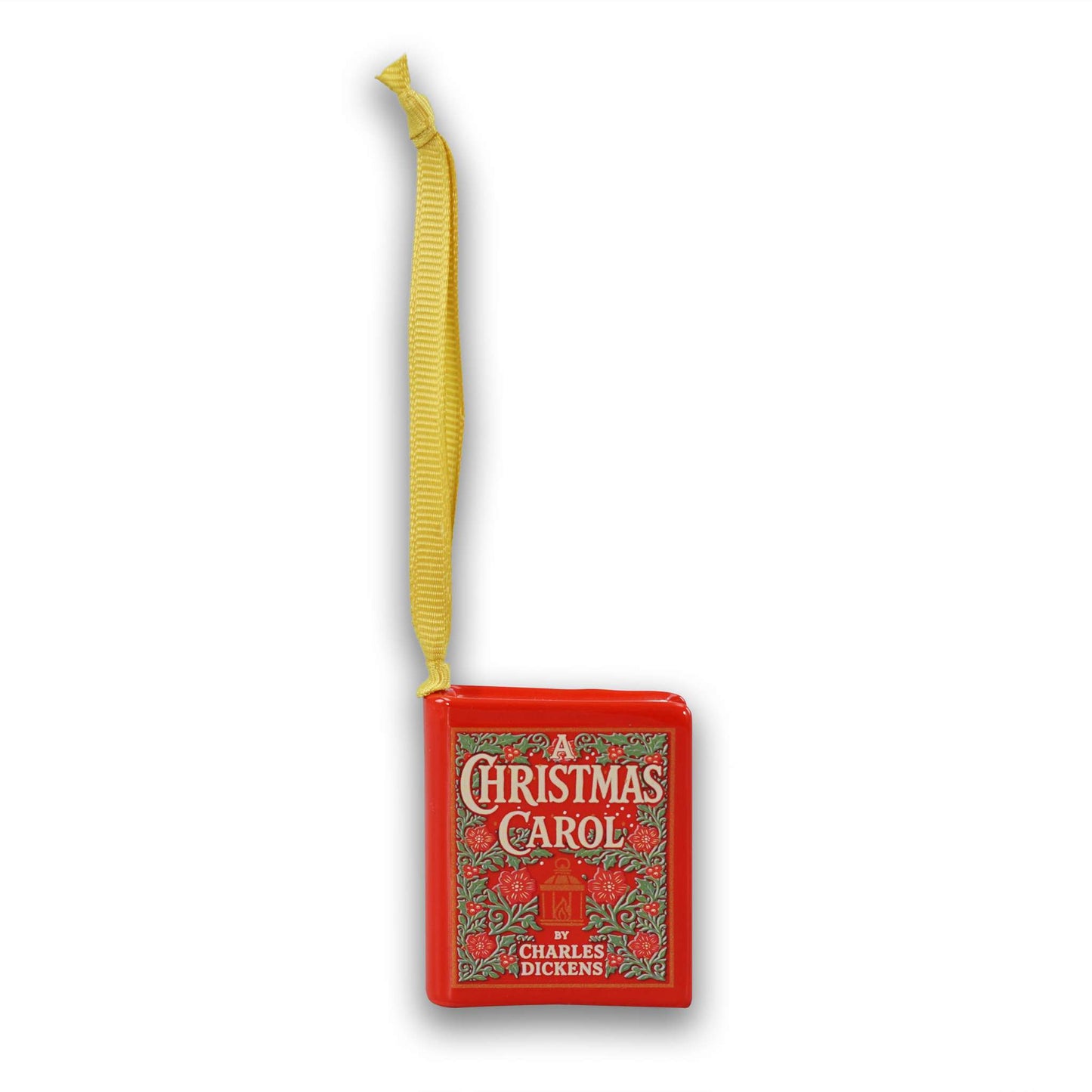 Charles Dickens A Christmas Carol Book Shaped Ceramic Hanging Decoration