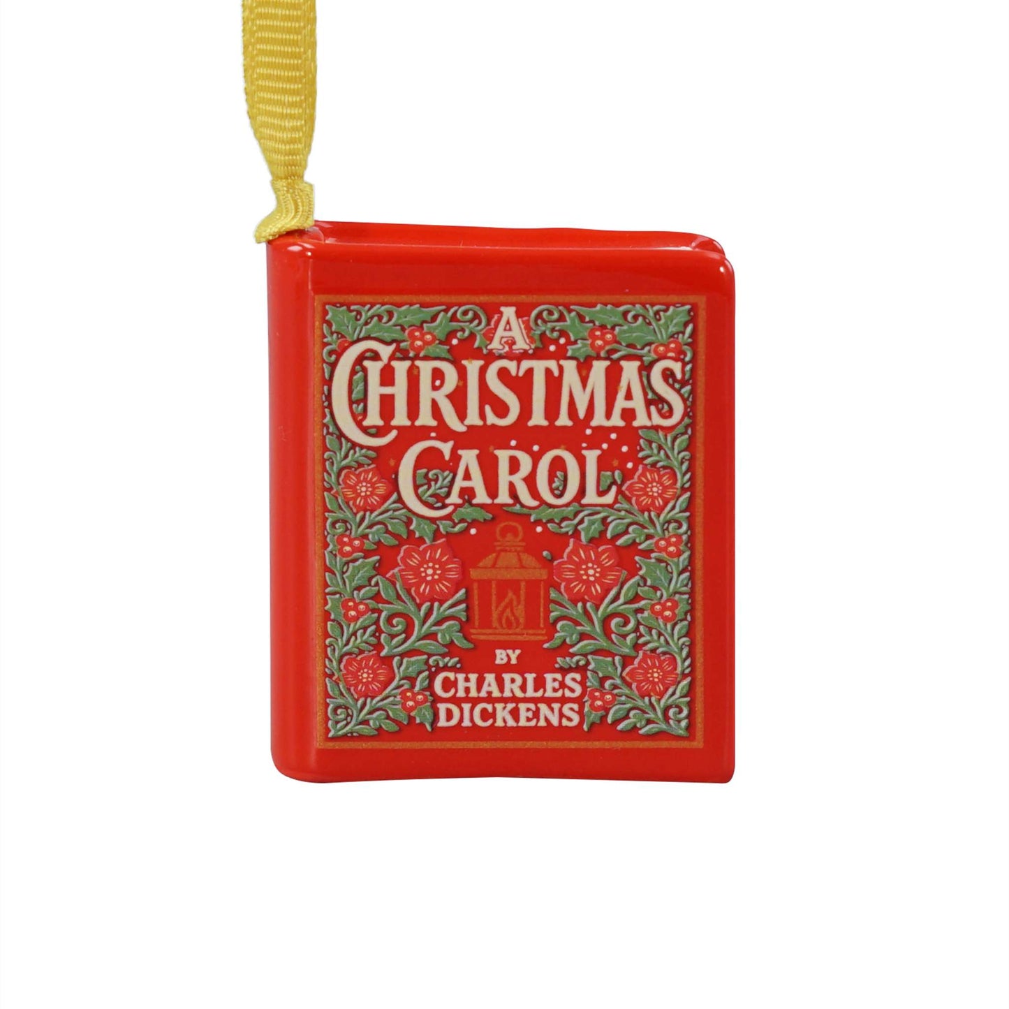 Charles Dickens A Christmas Carol Book Shaped Ceramic Hanging Decoration