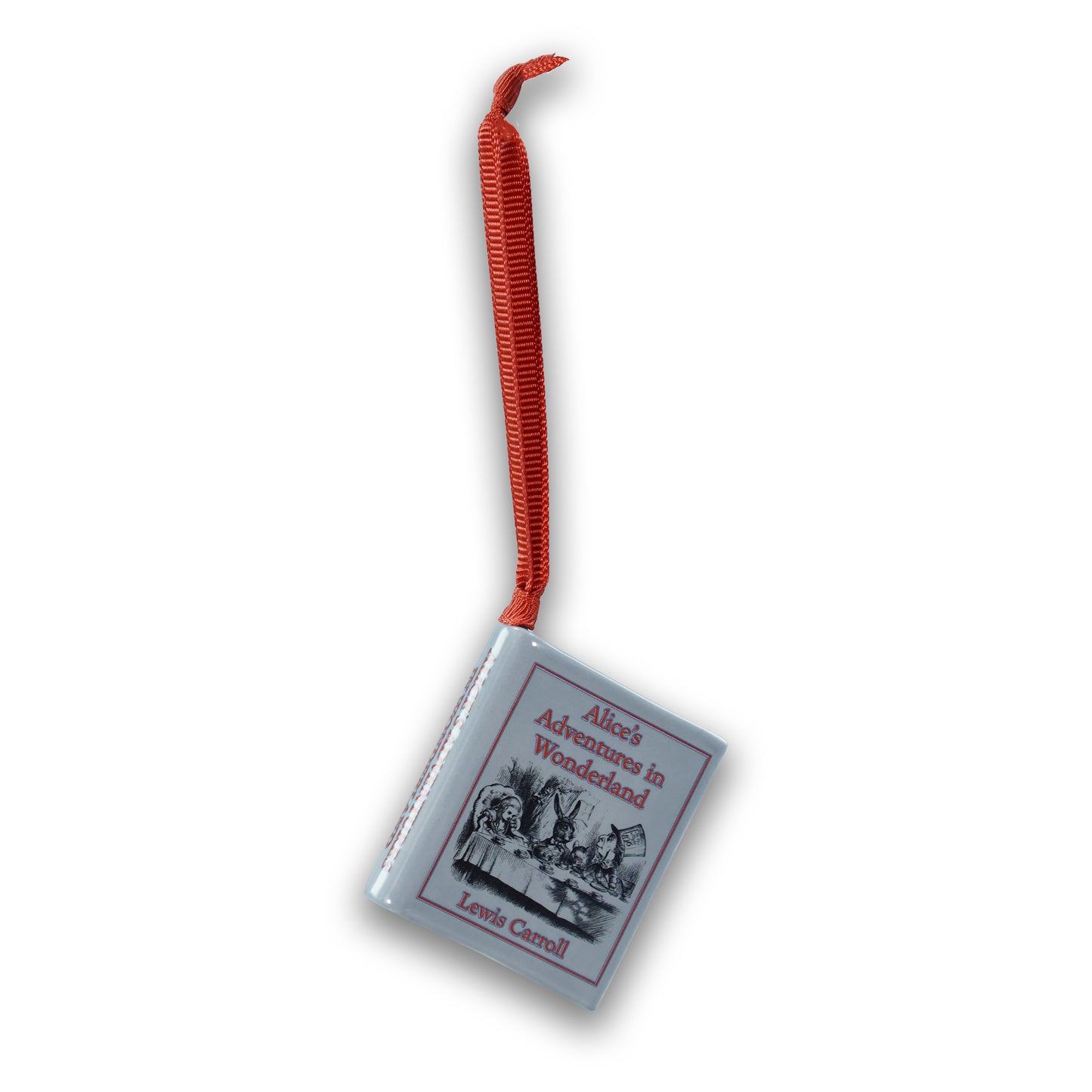 Alice's Adventures in Wonderland Book Shaped Ceramic Hanging Decoration