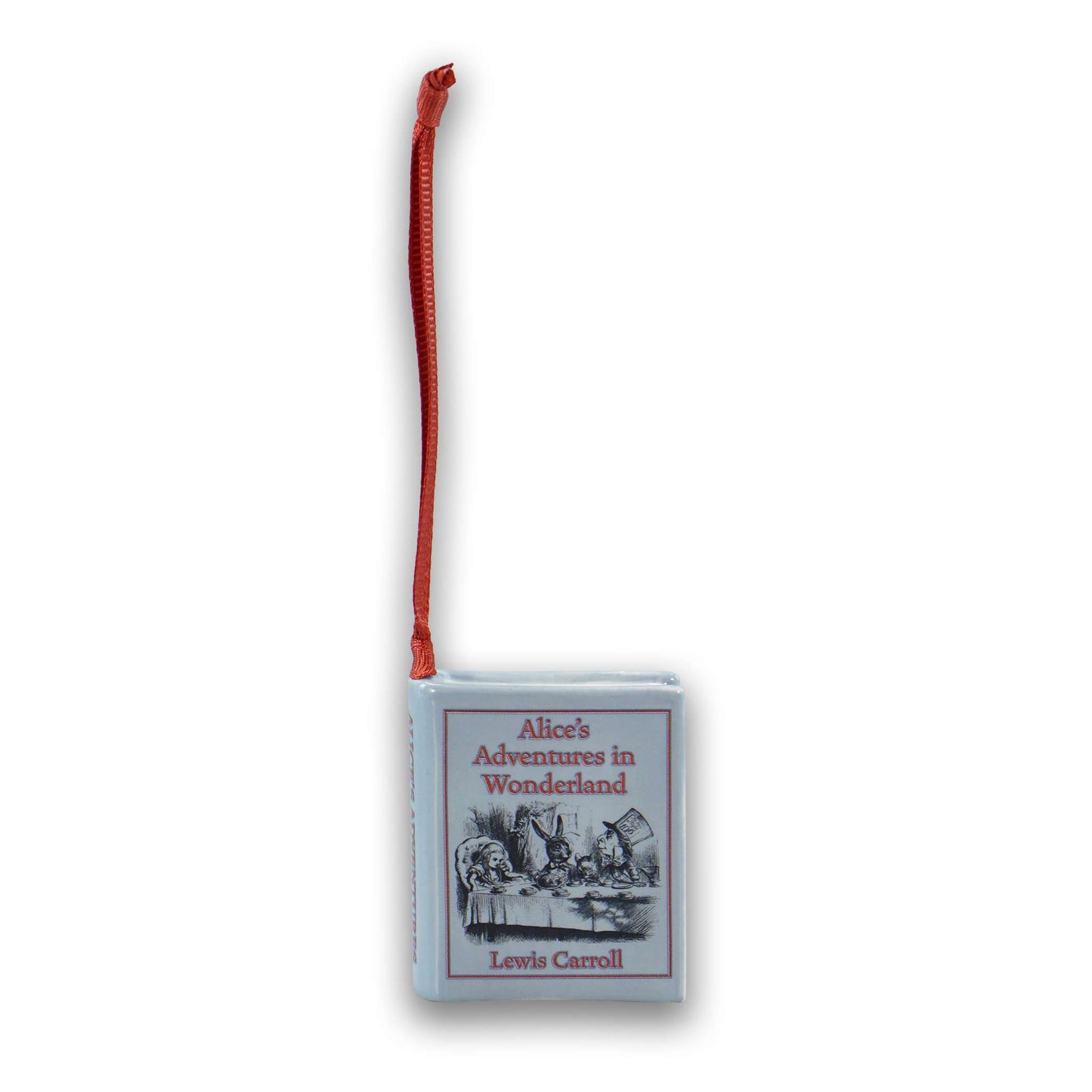 Alice's Adventures in Wonderland Book Shaped Ceramic Hanging Decoration