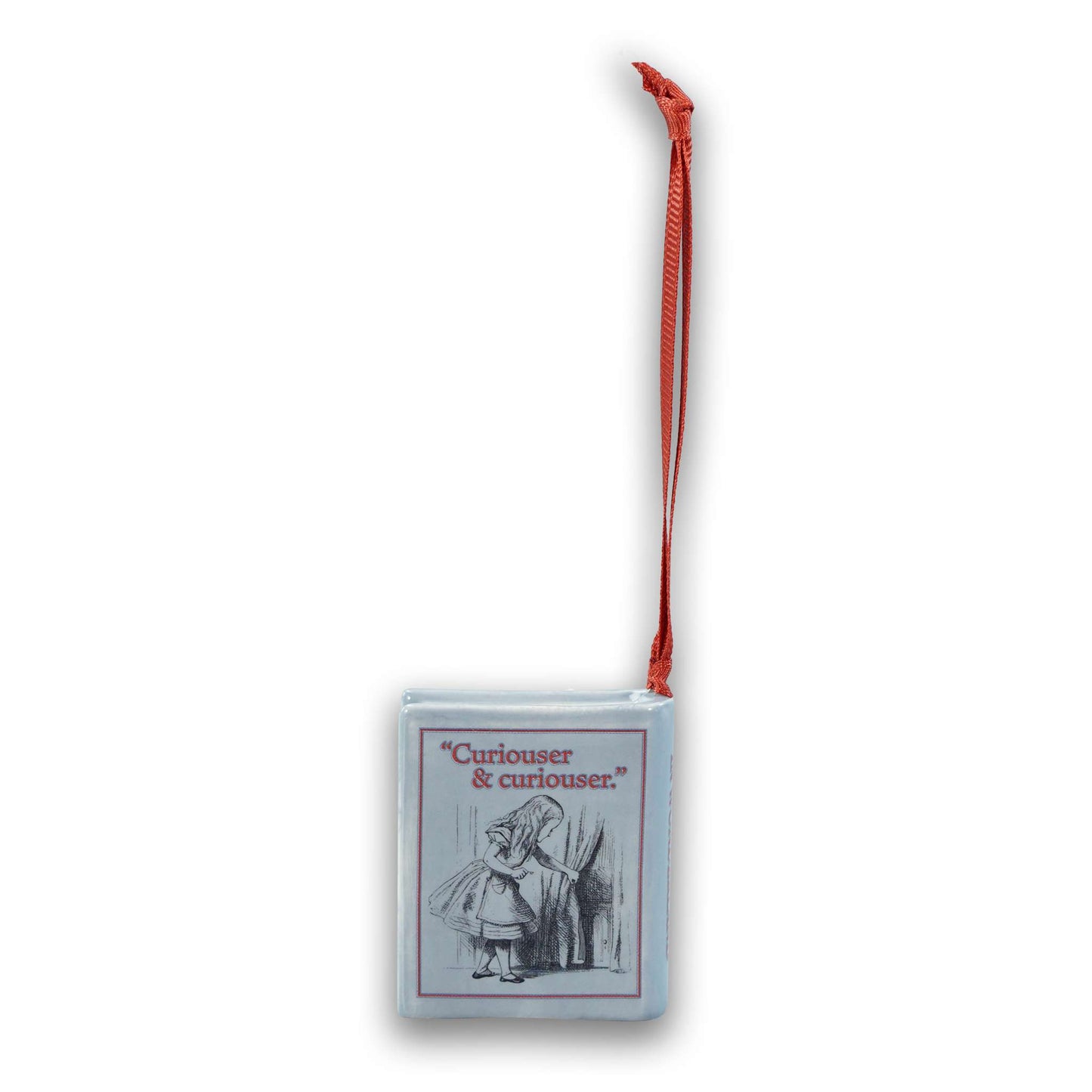 Alice's Adventures in Wonderland Book Shaped Ceramic Hanging Decoration
