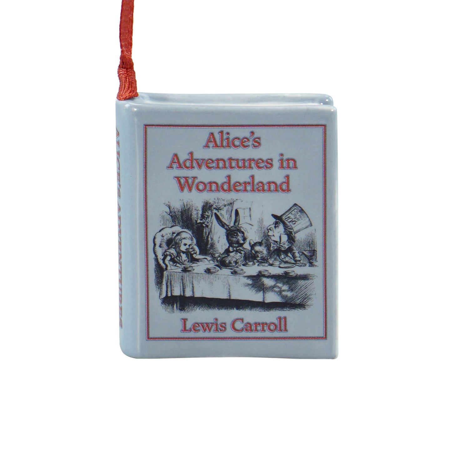 Alice's Adventures in Wonderland Book Shaped Ceramic Hanging Decoration