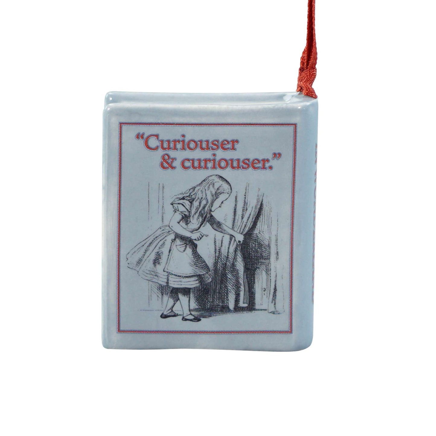 Alice's Adventures in Wonderland Book Shaped Ceramic Hanging Decoration
