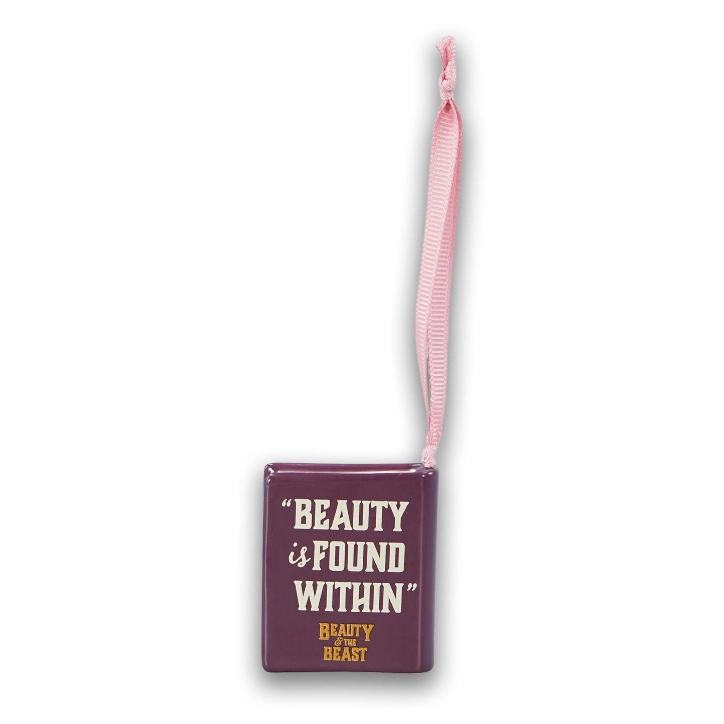 Beauty & The Beast Book Shaped Ceramic Hanging Decoration
