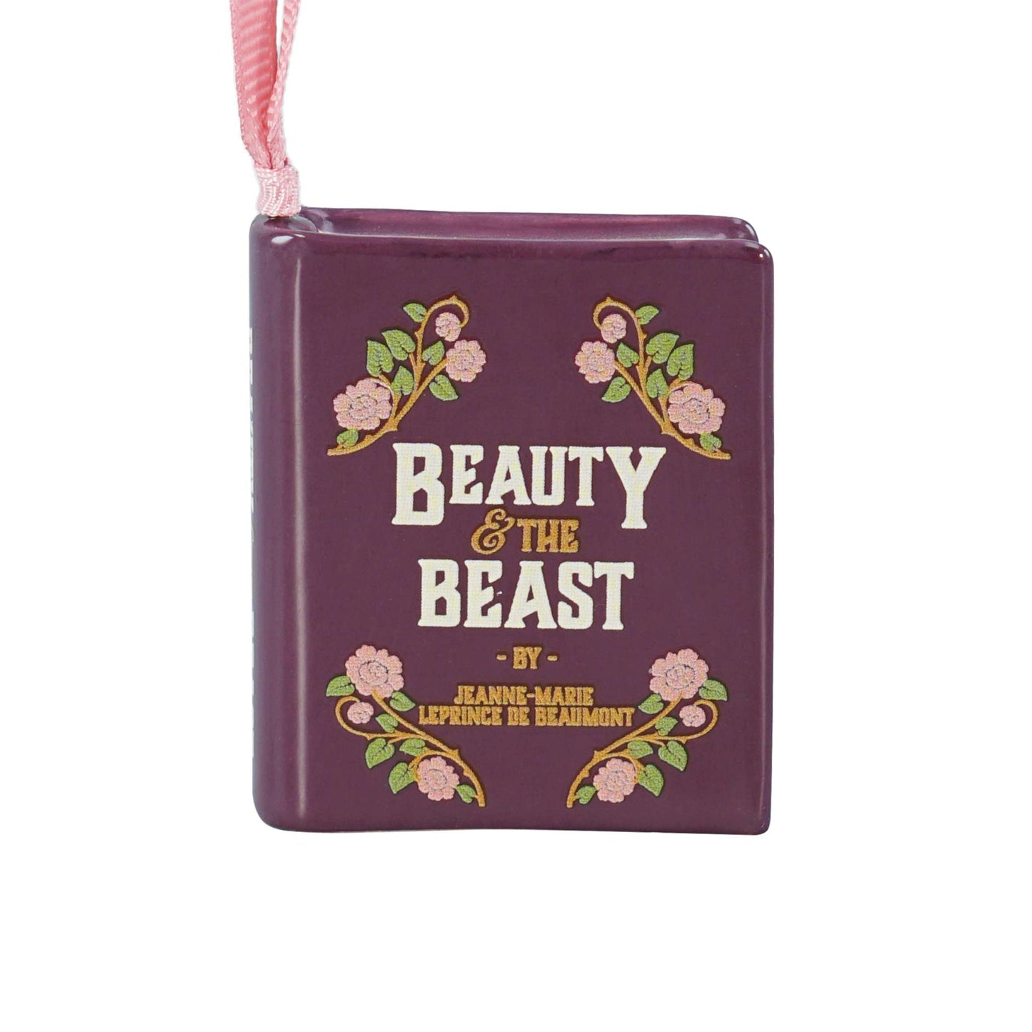 Beauty & The Beast Book Shaped Ceramic Hanging Decoration