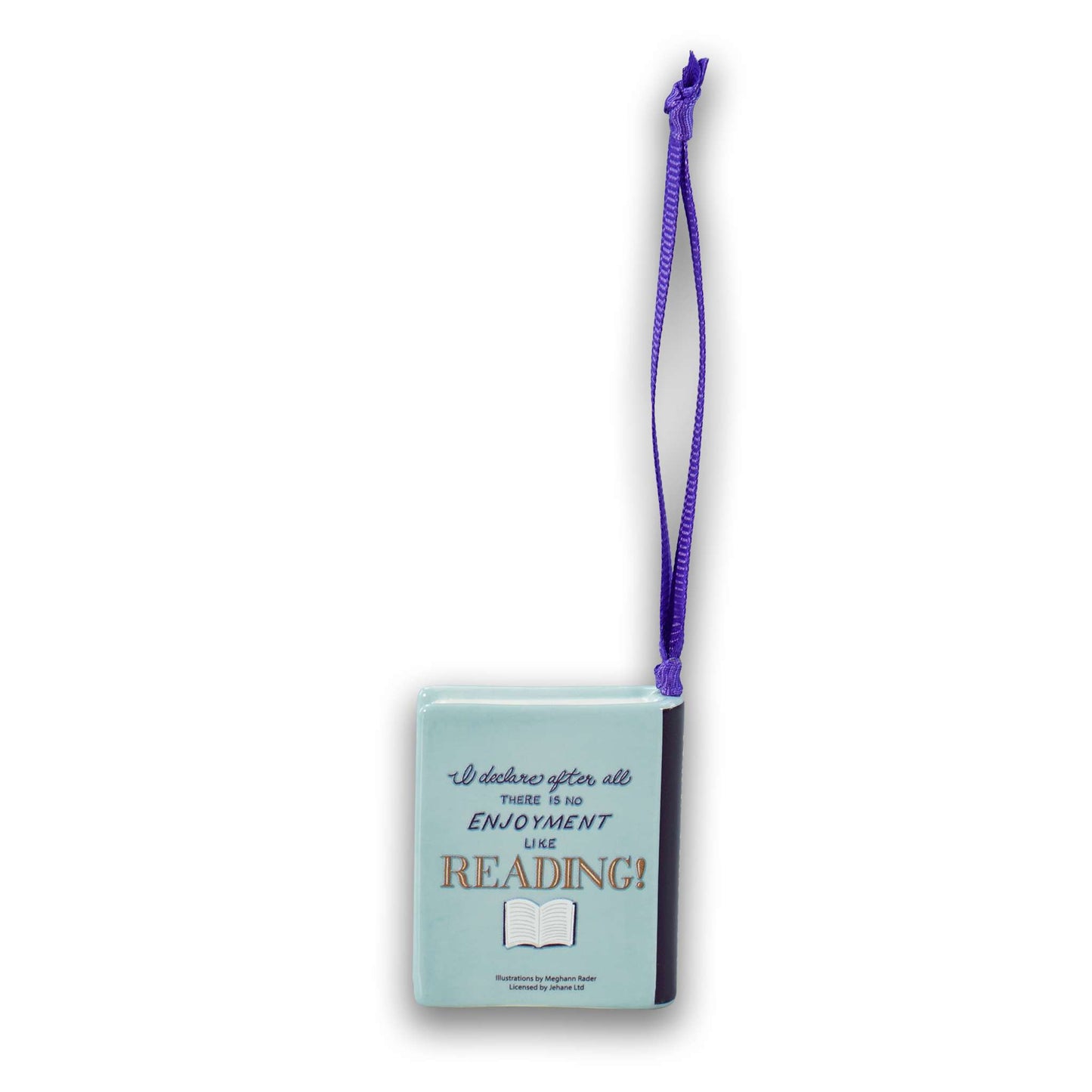 Jane Austen Book Shaped Ceramic Hanging Decoration