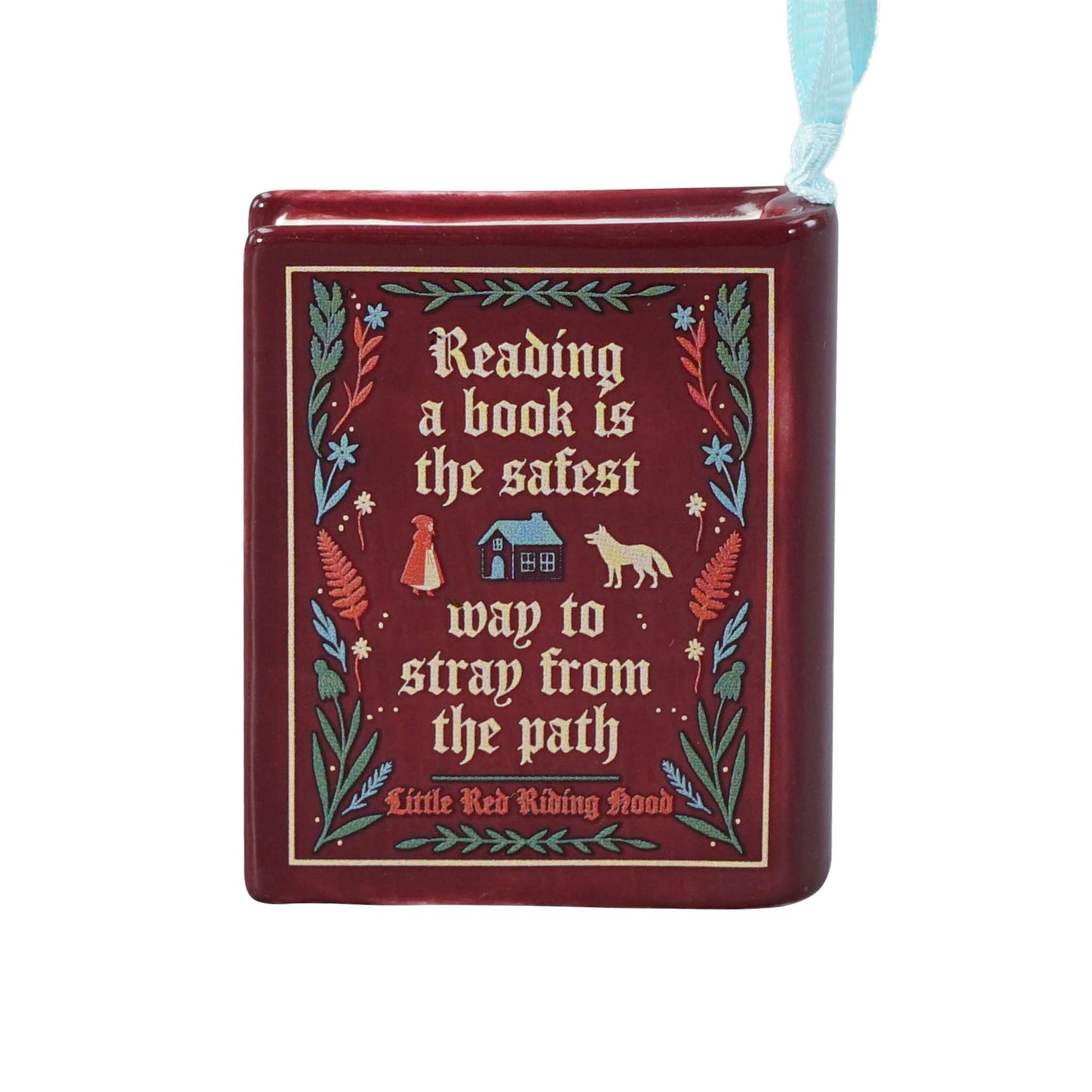 Little Red Riding Hood Book Shaped Ceramic Hanging Decoration