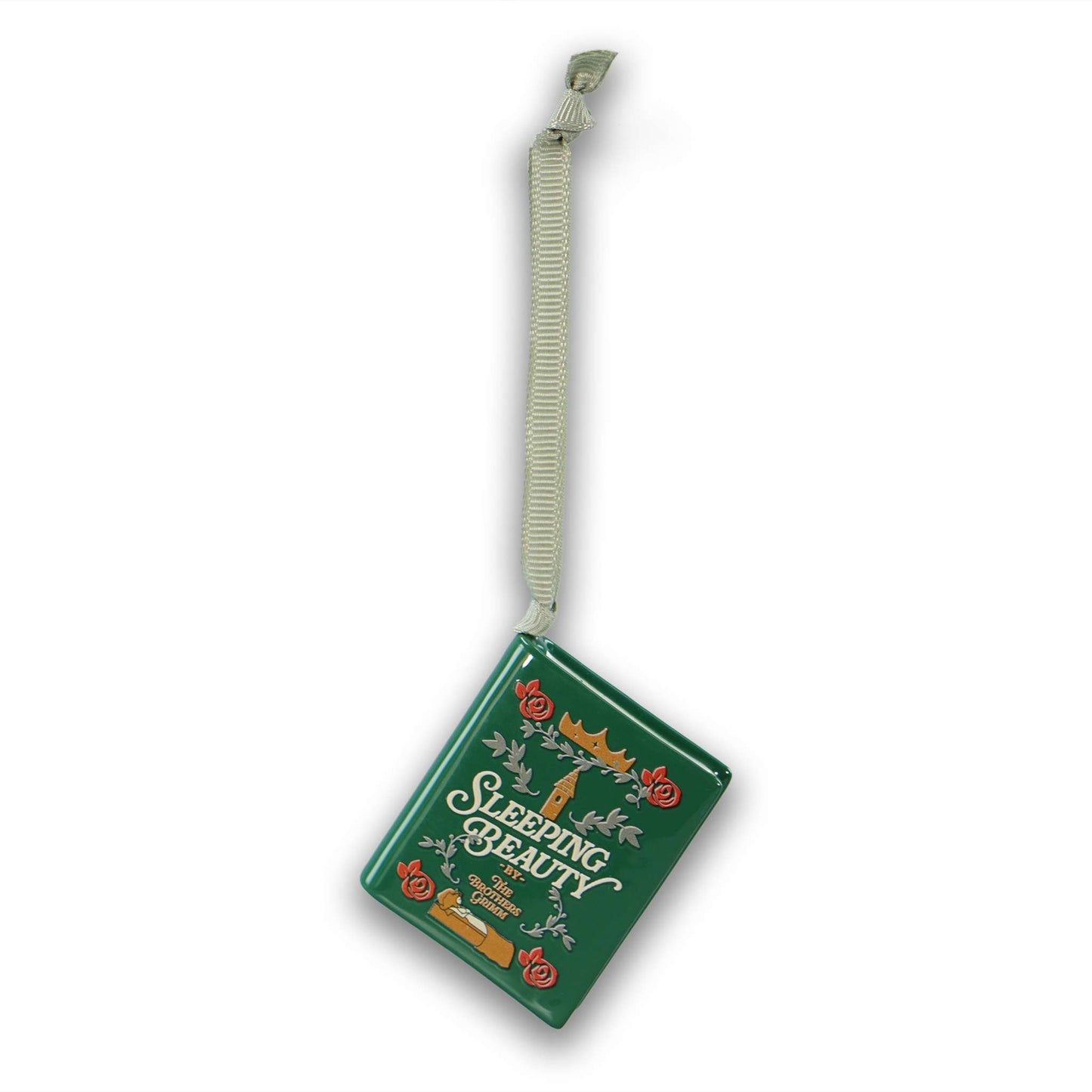 Sleeping Beauty Book Shaped Ceramic Hanging Decoration