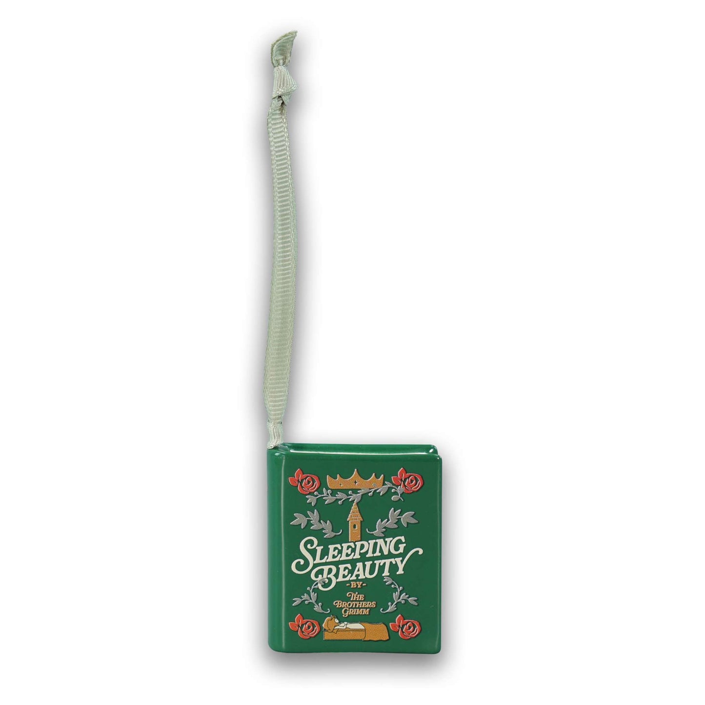 Sleeping Beauty Book Shaped Ceramic Hanging Decoration