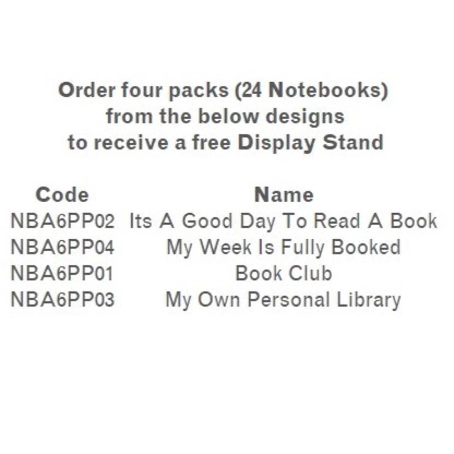 A6 Counter Top Display Header - Book Shop