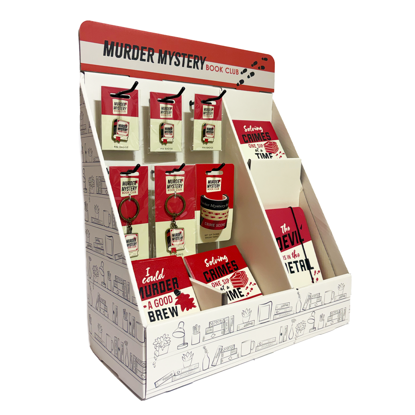 Mixed Counter Top Display Header - Murder Mystery