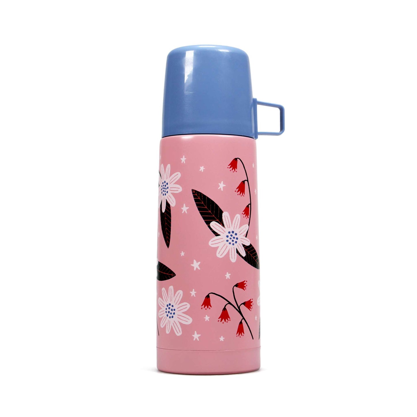Thermal Flask Floral Pattern Pink Thoughtful Words