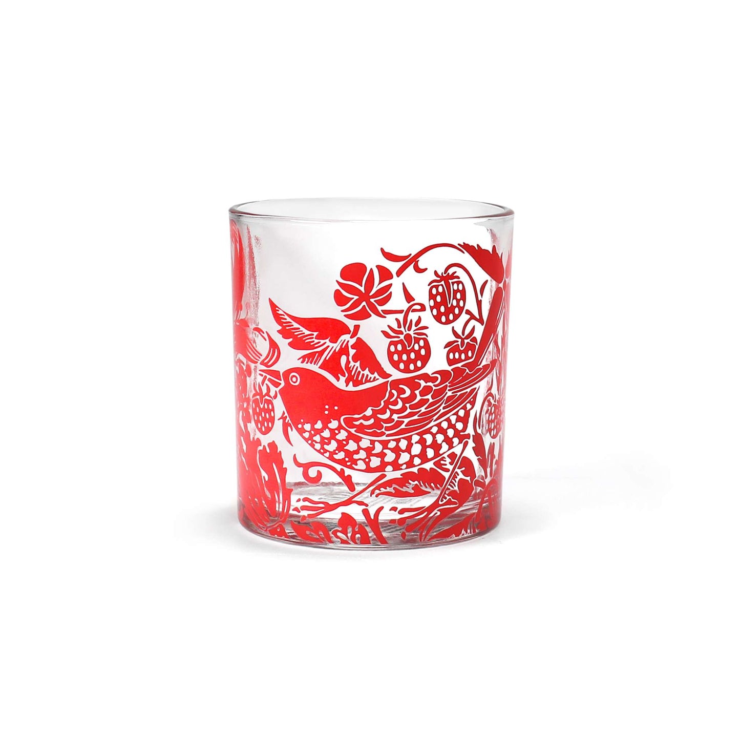 William Morris Glass Tumbler – Raspberry