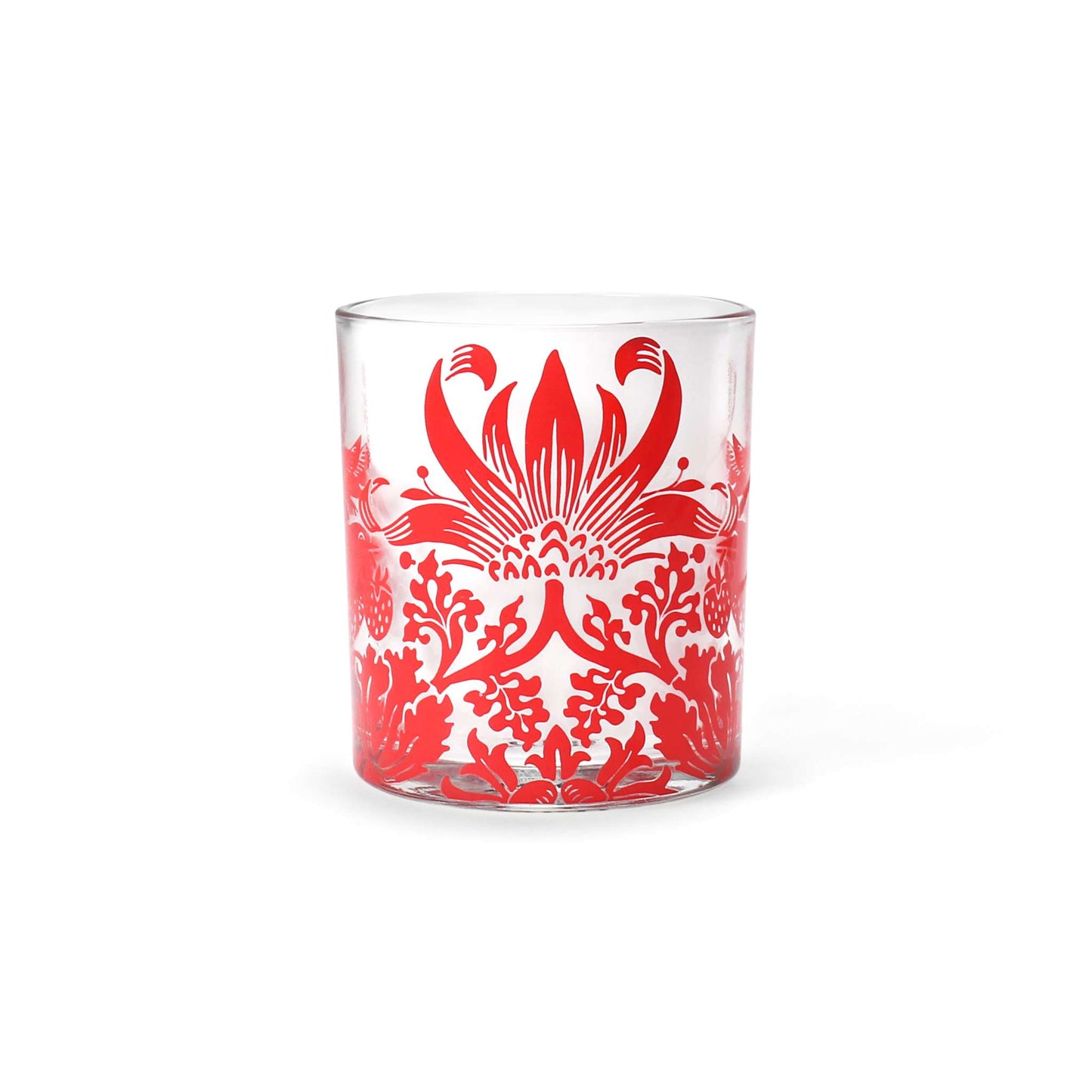 William Morris Glass Tumbler – Raspberry