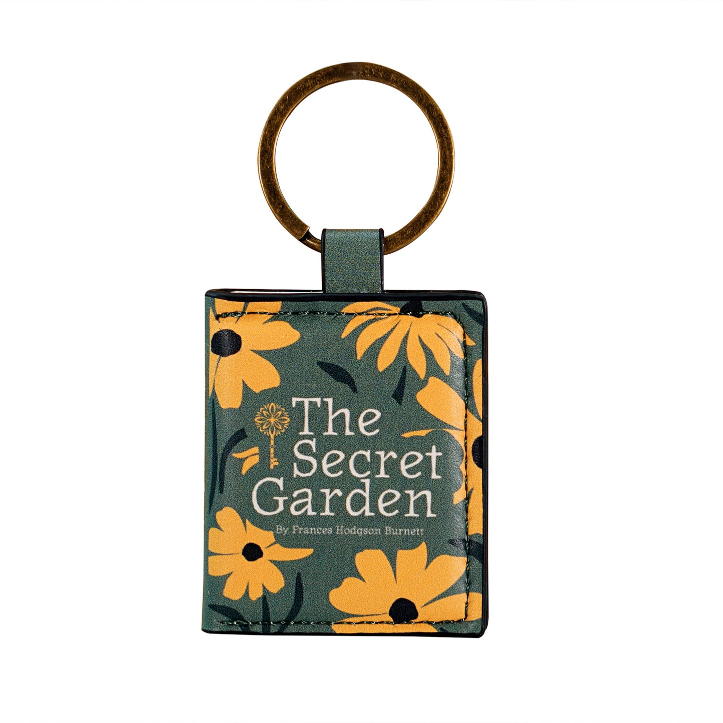 Secret Garden Book-Shaped Keychain – Floral Gift